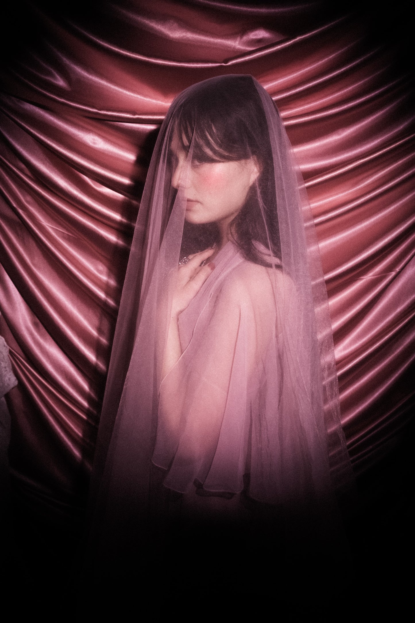 1970s Sheer Chiffon Capelet Maxi Dress