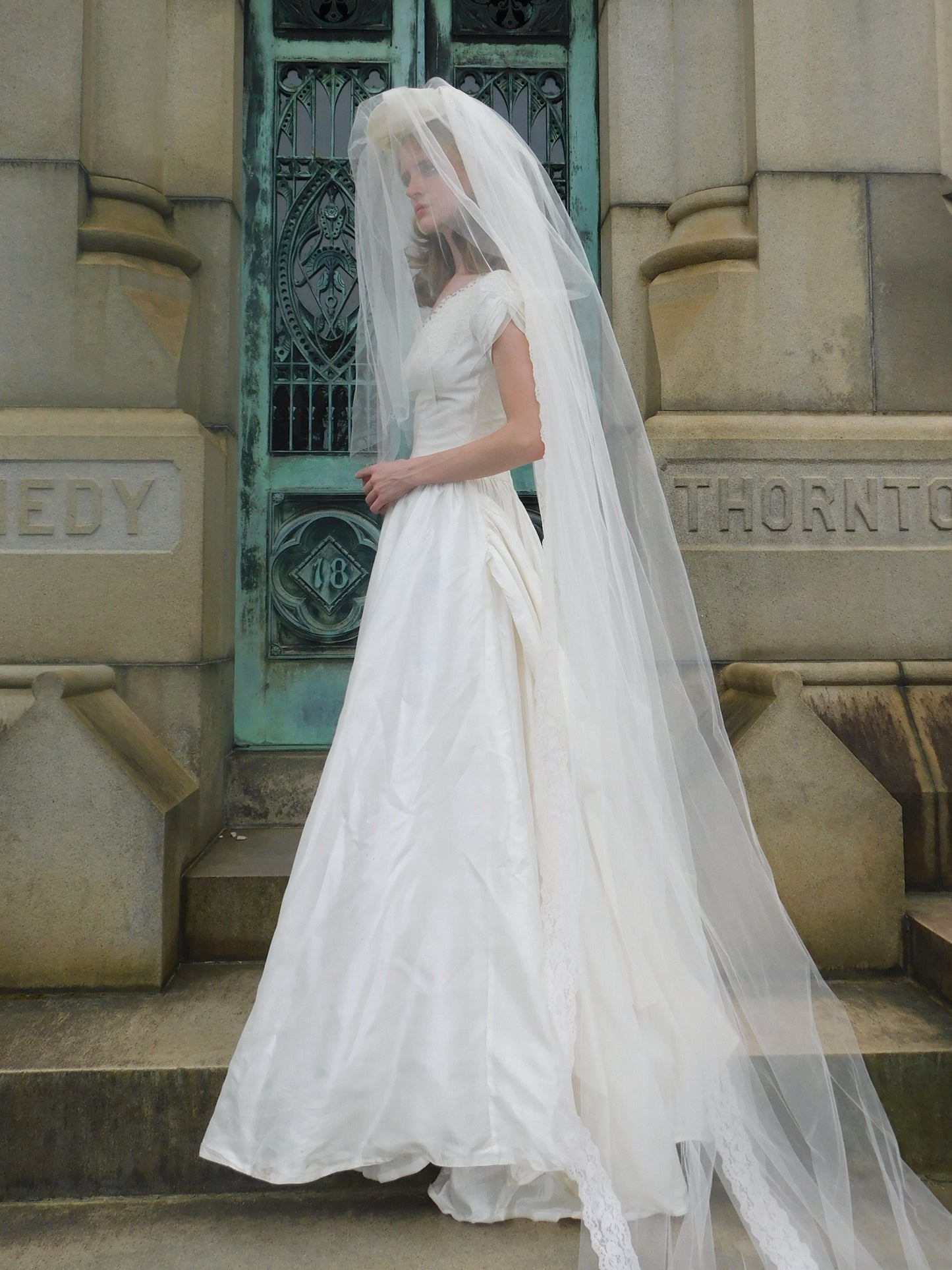 1950s Silk Wedding Dress
