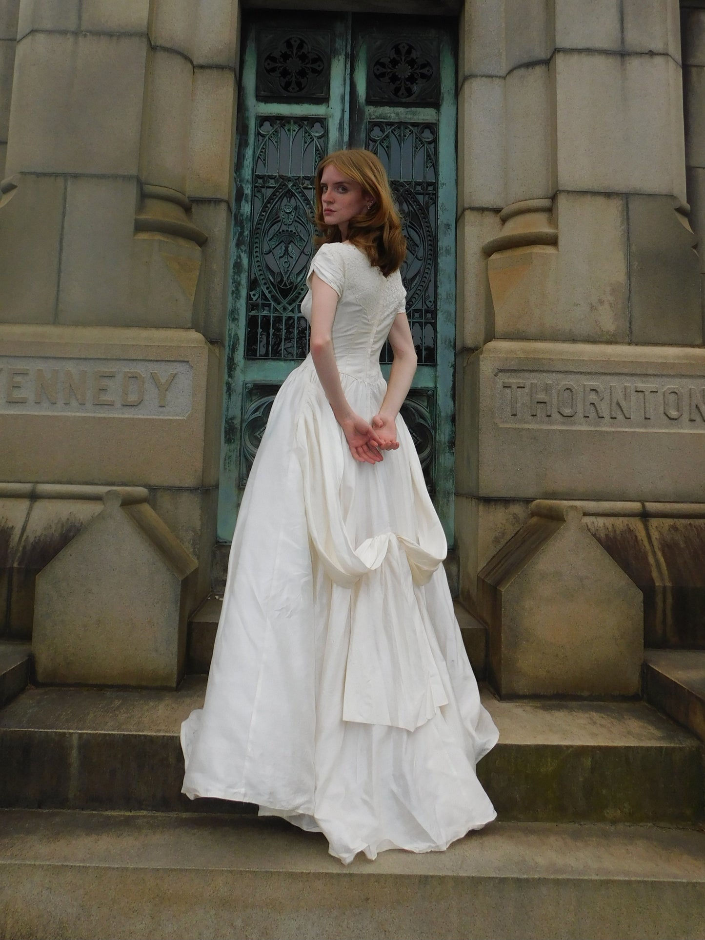 1950s Silk Wedding Dress