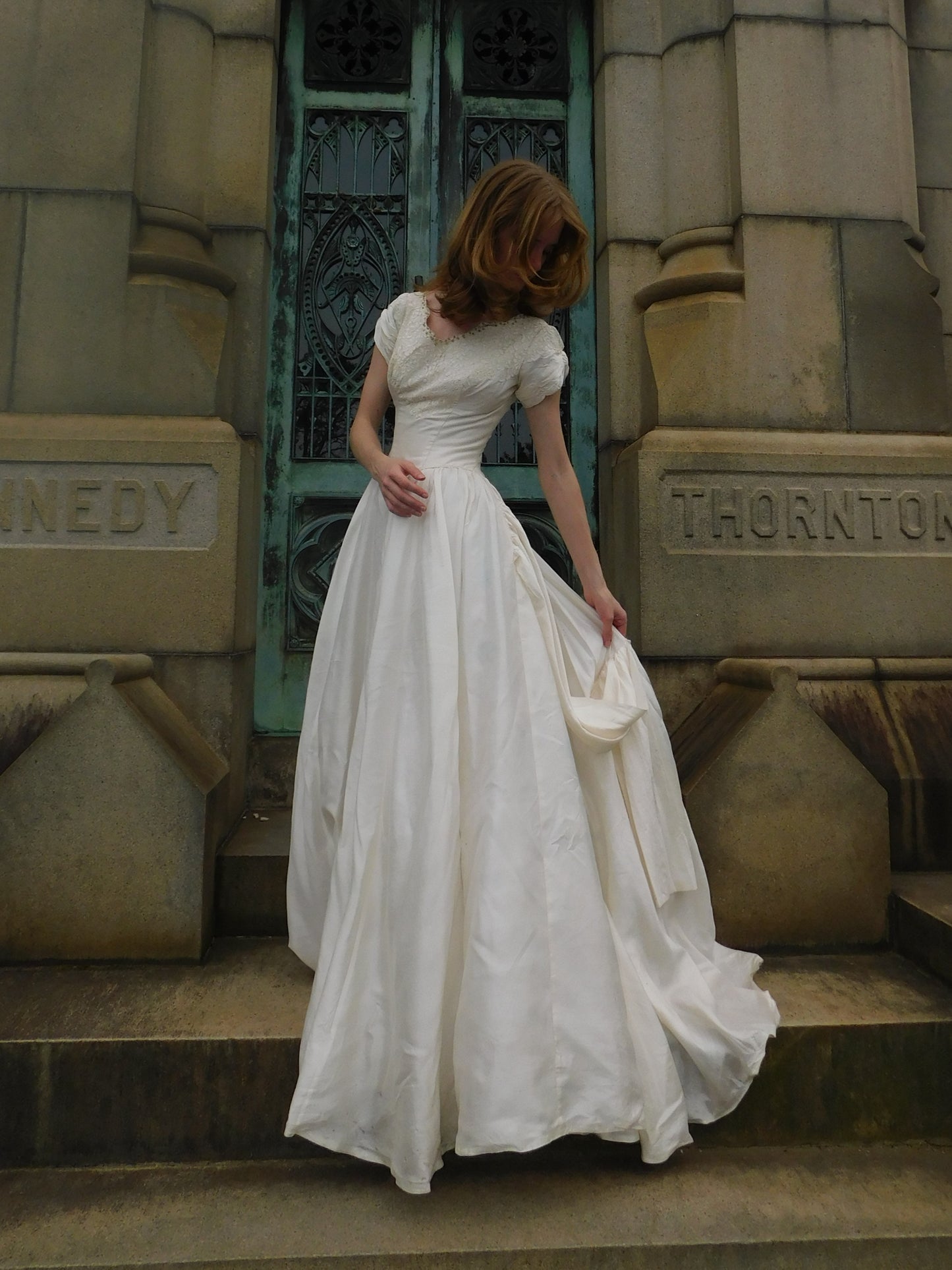 1950s Silk Wedding Dress