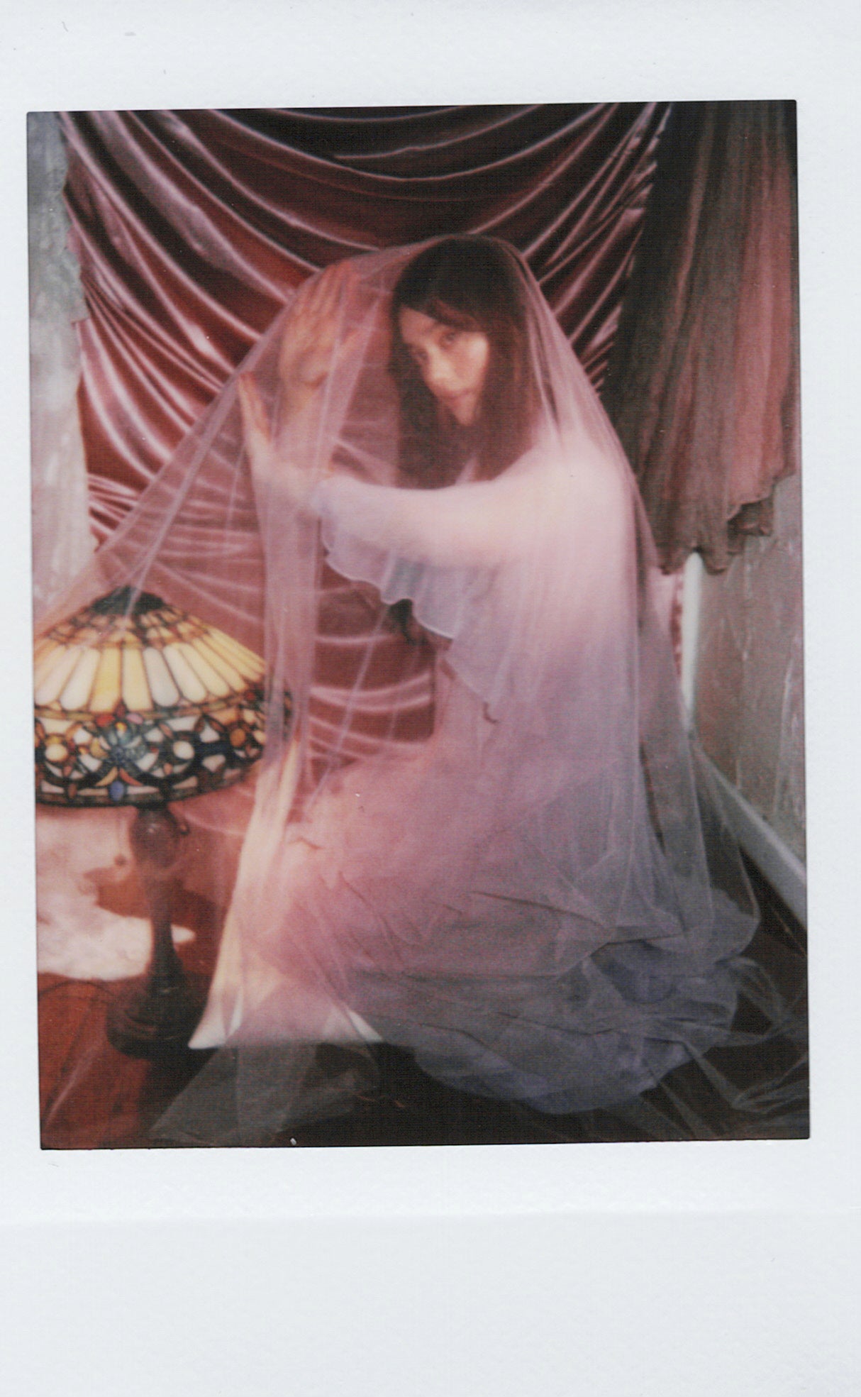 1970s Sheer Chiffon Capelet Maxi Dress