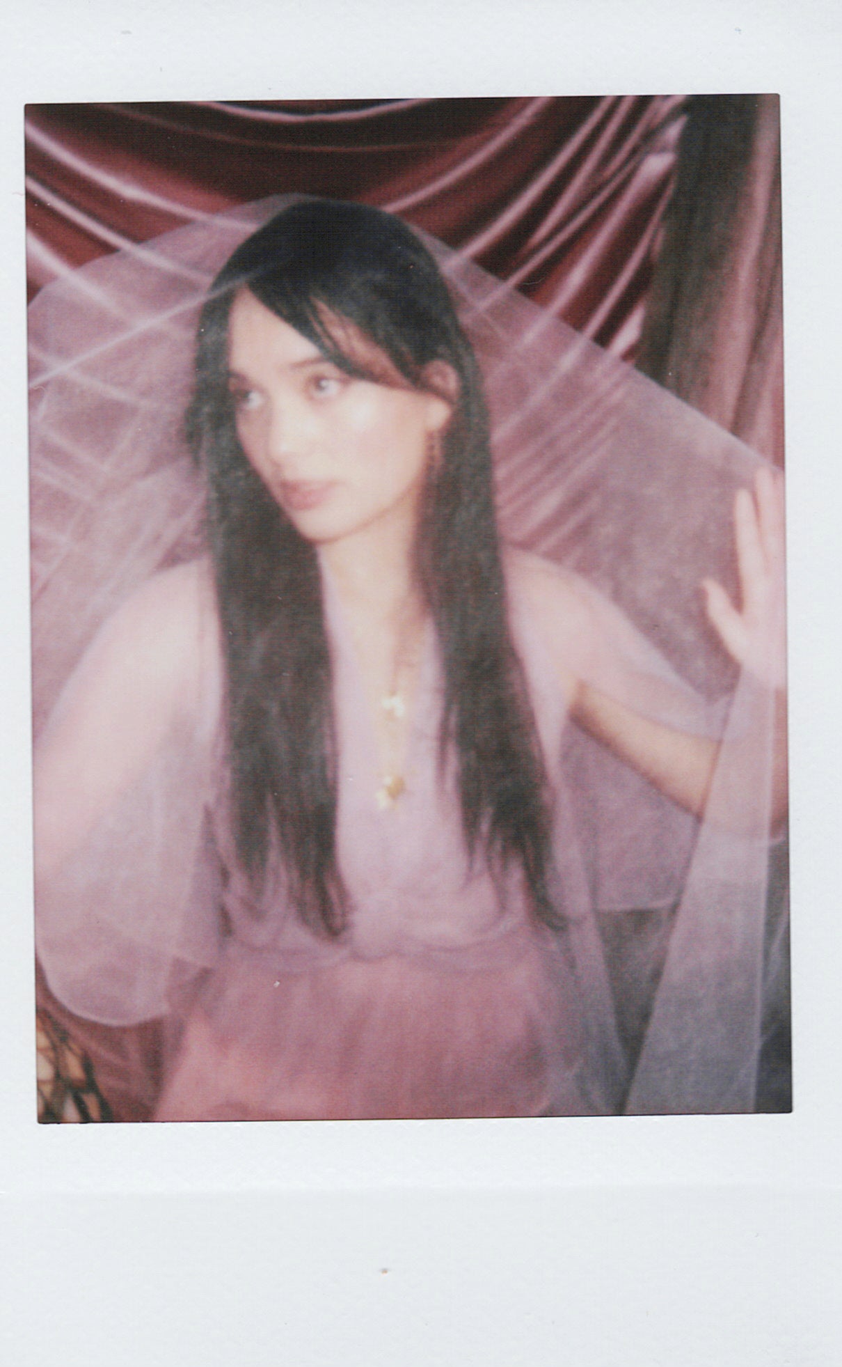 1970s Sheer Chiffon Capelet Maxi Dress