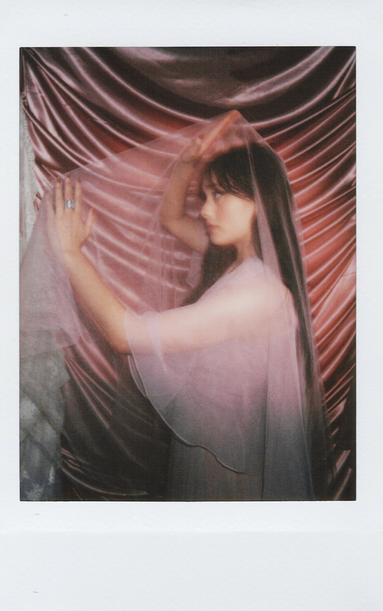 1970s Sheer Chiffon Capelet Maxi Dress