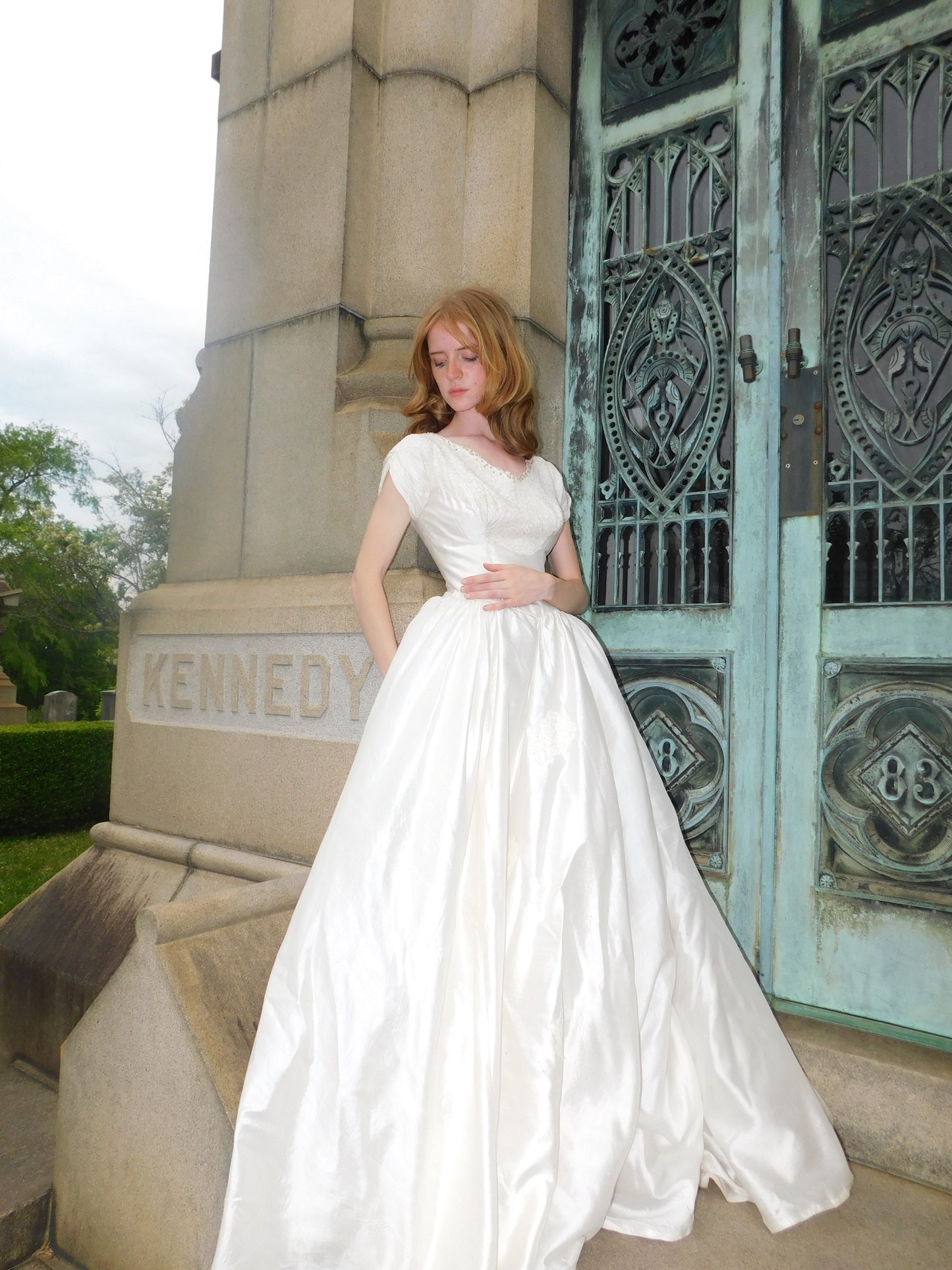 1950s Silk Wedding Dress