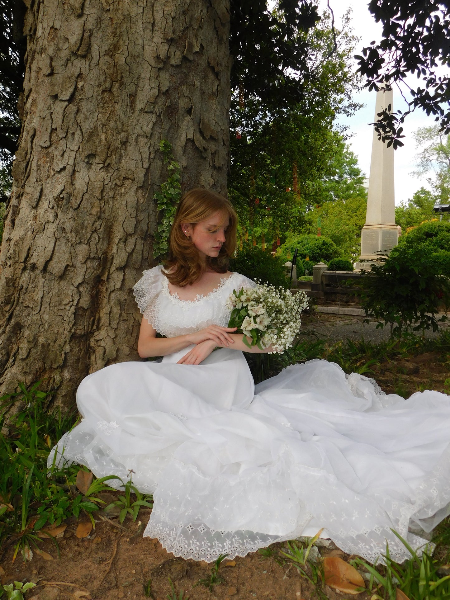 1970s Prairie Style Wedding Dress