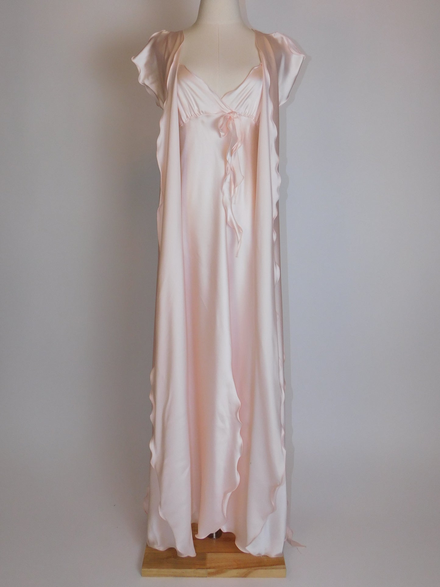 Georgette Trabolsi Silky Pink Peignoir and Nightgown Set