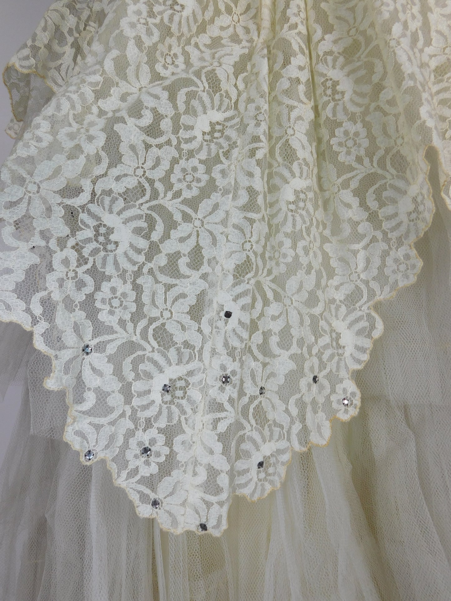1950s Lace and Tulle A-Line Dress