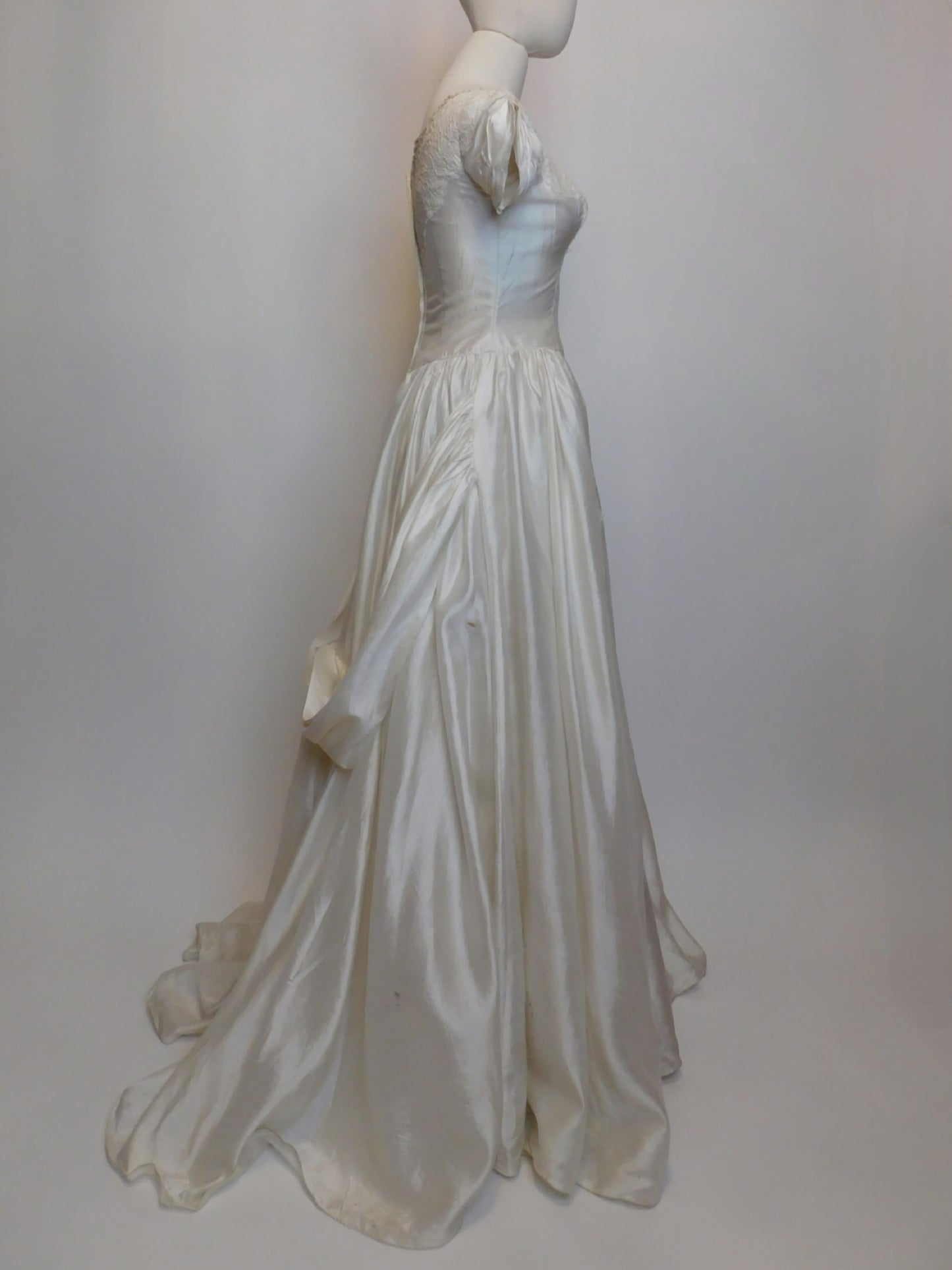 1950s Silk Wedding Dress