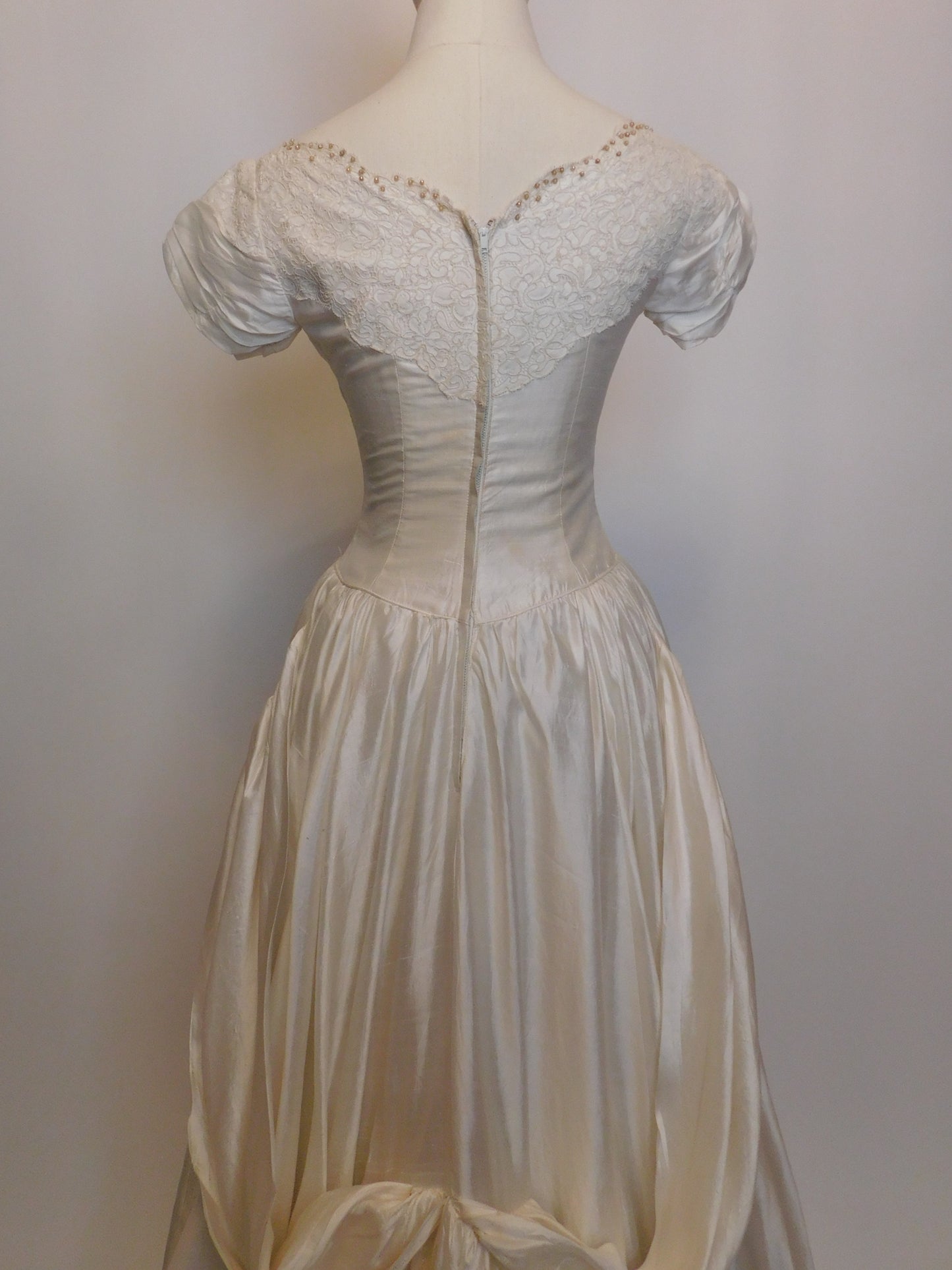 1950s Silk Wedding Dress