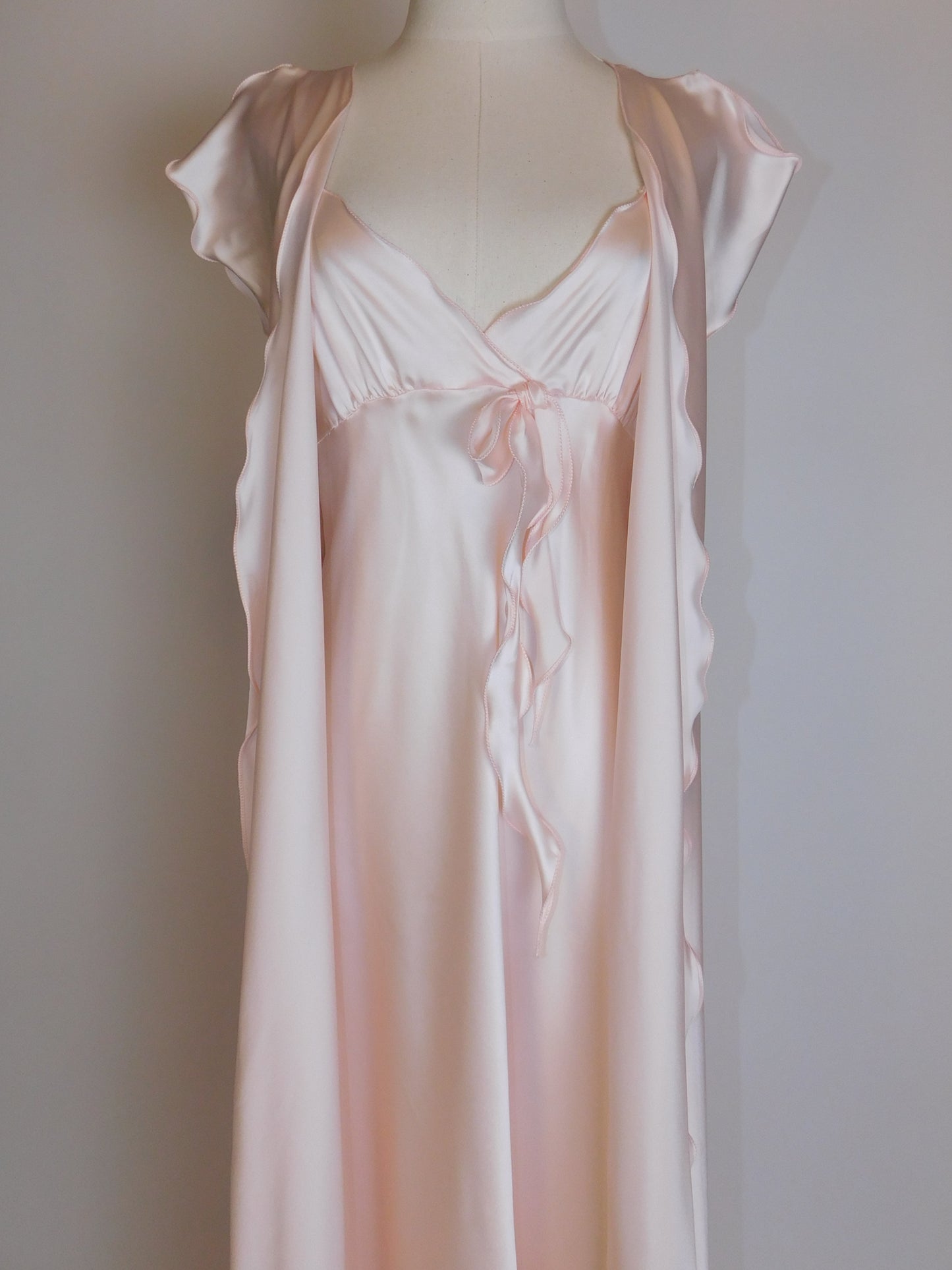 Georgette Trabolsi Silky Pink Peignoir and Nightgown Set