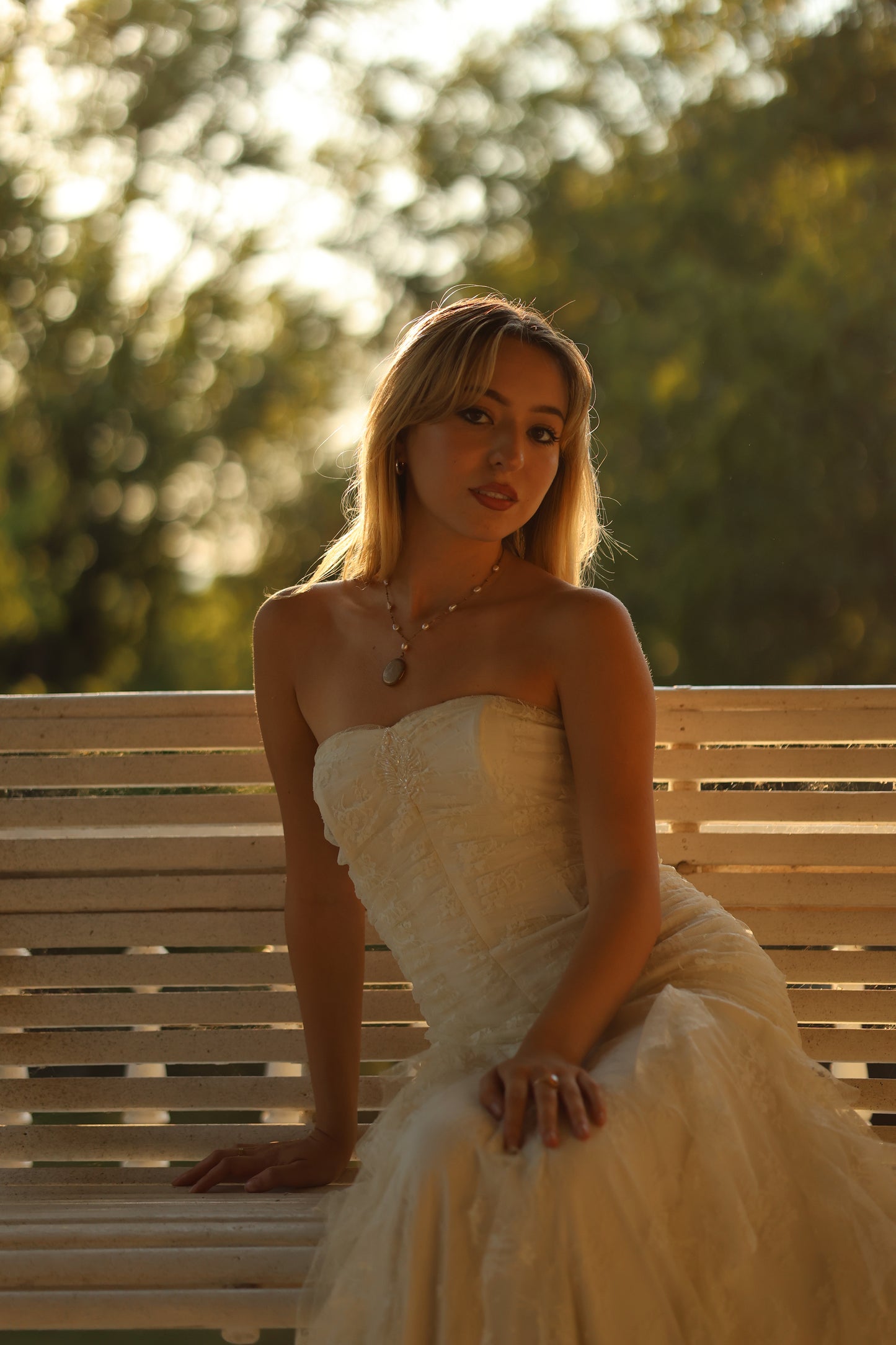 1990s Jessica McClintock Ivory Mermaid Style Wedding Dress