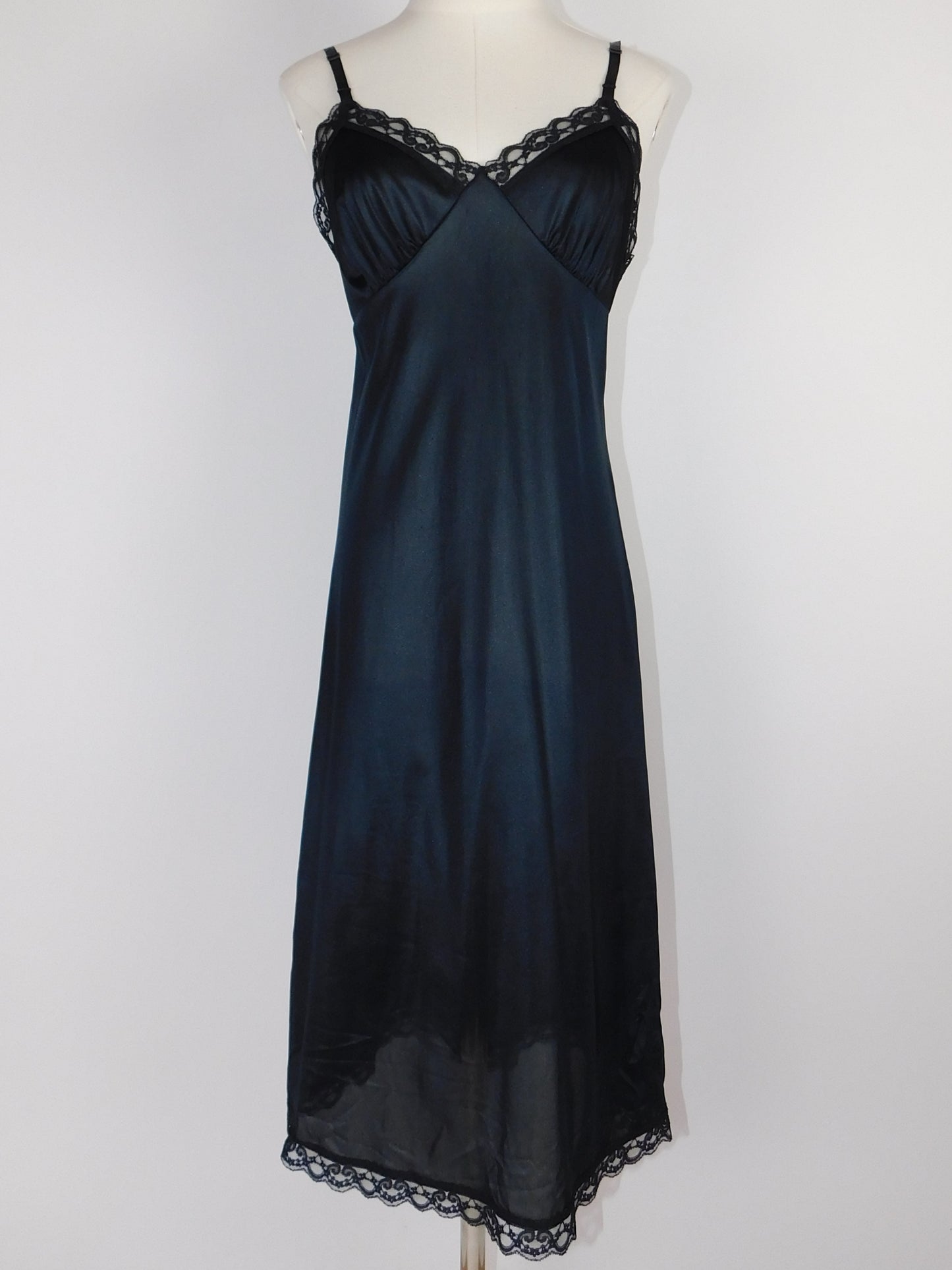 Vintage 90s Black Slip Dress