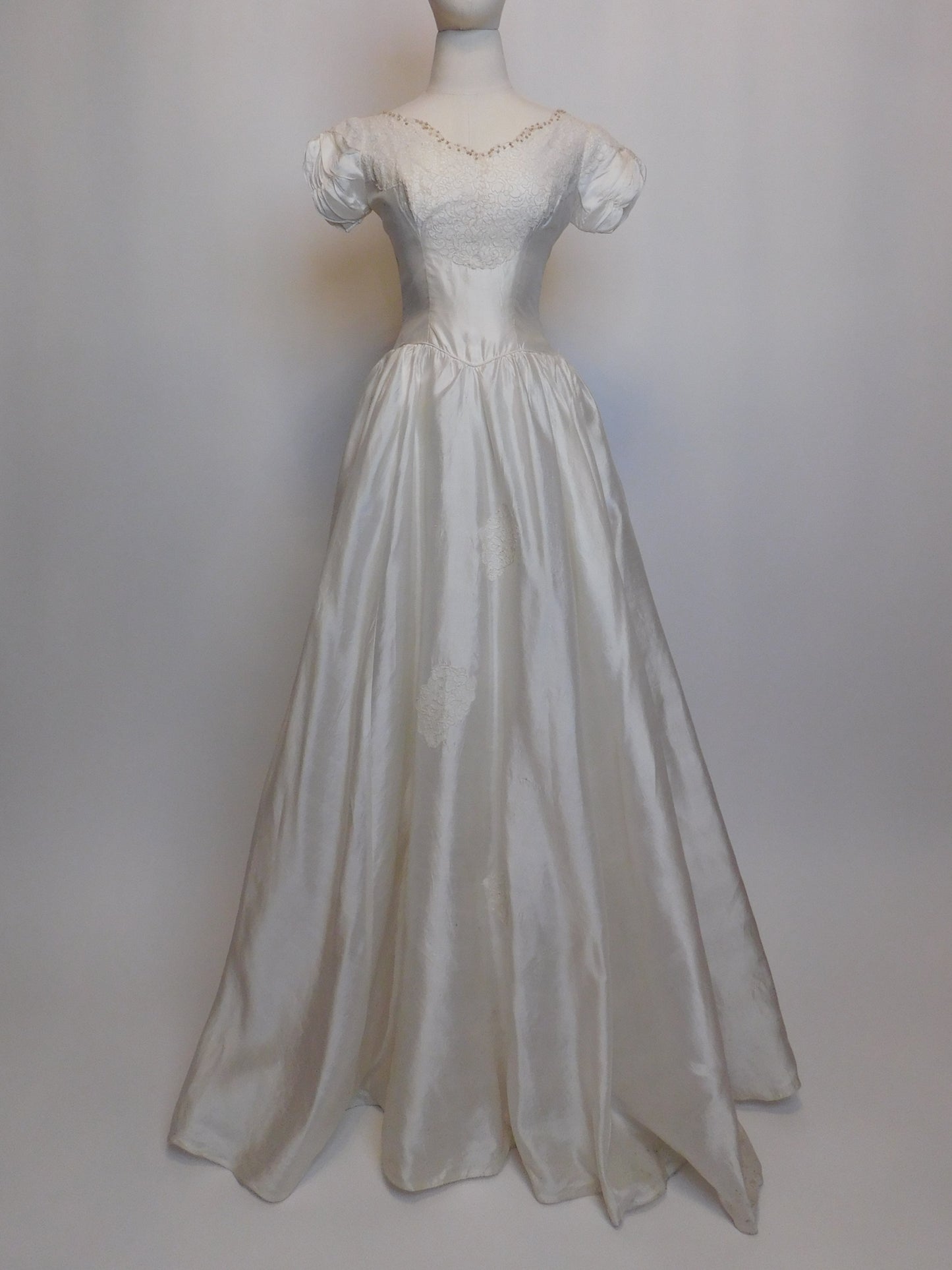 1950s Silk Wedding Dress