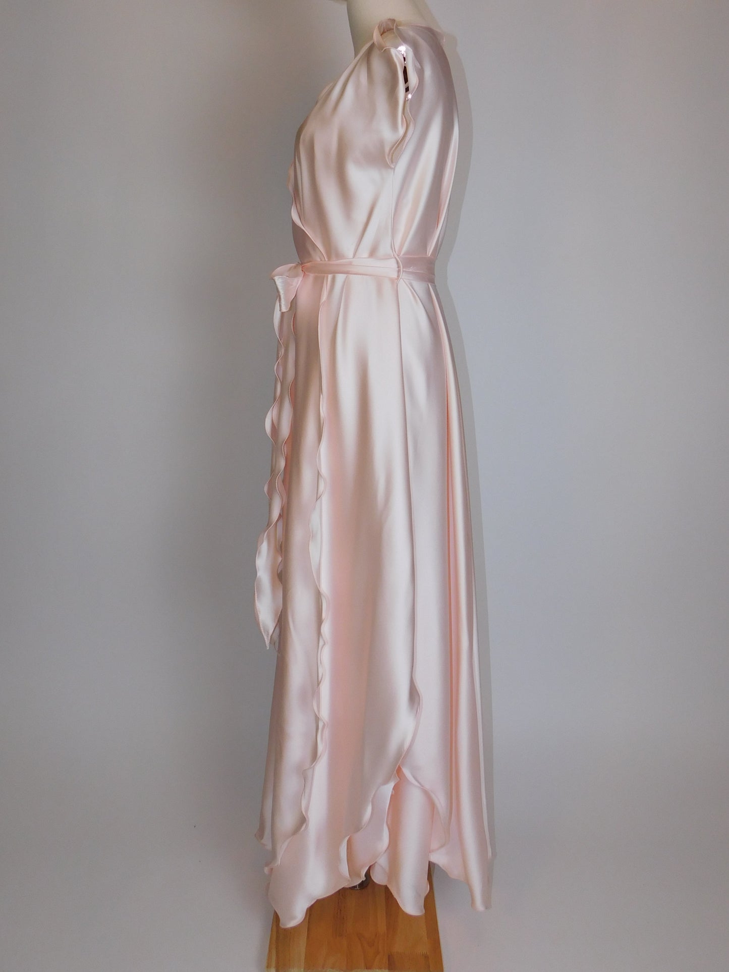 Georgette Trabolsi Silky Pink Peignoir and Nightgown Set