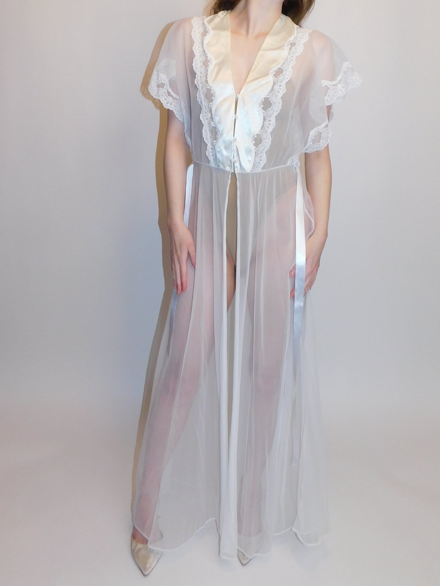 Vintage Val Mode Sheer Chiffon Peignoir