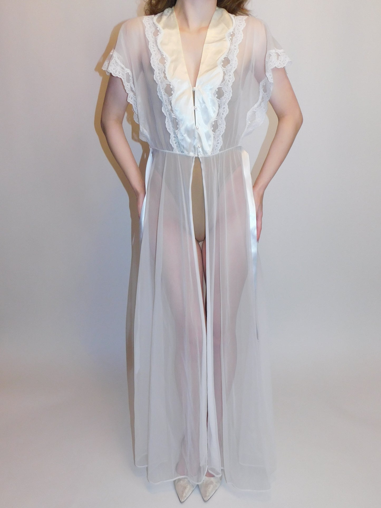 Vintage Val Mode Sheer Chiffon Peignoir