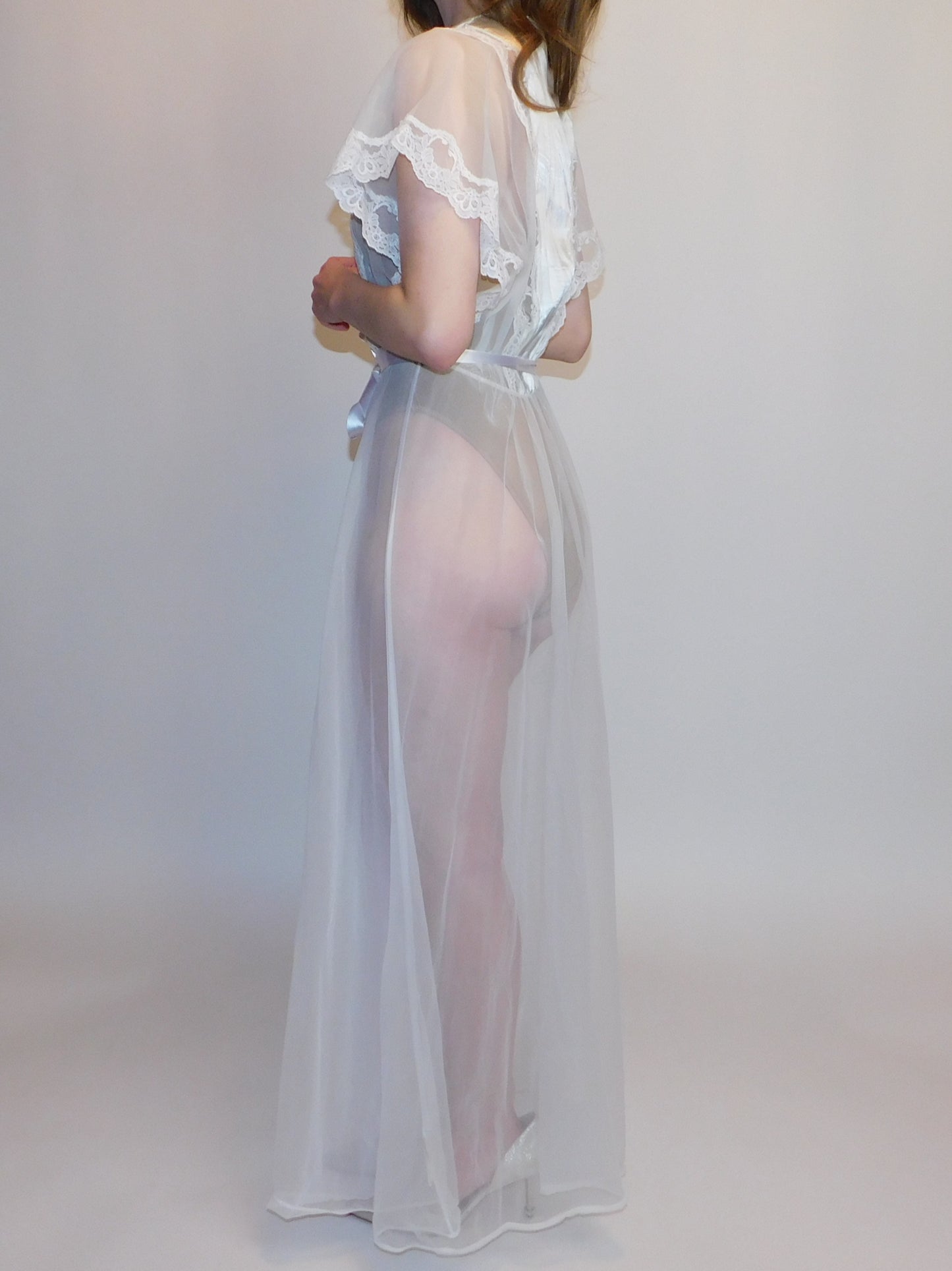 Vintage Val Mode Sheer Chiffon Peignoir