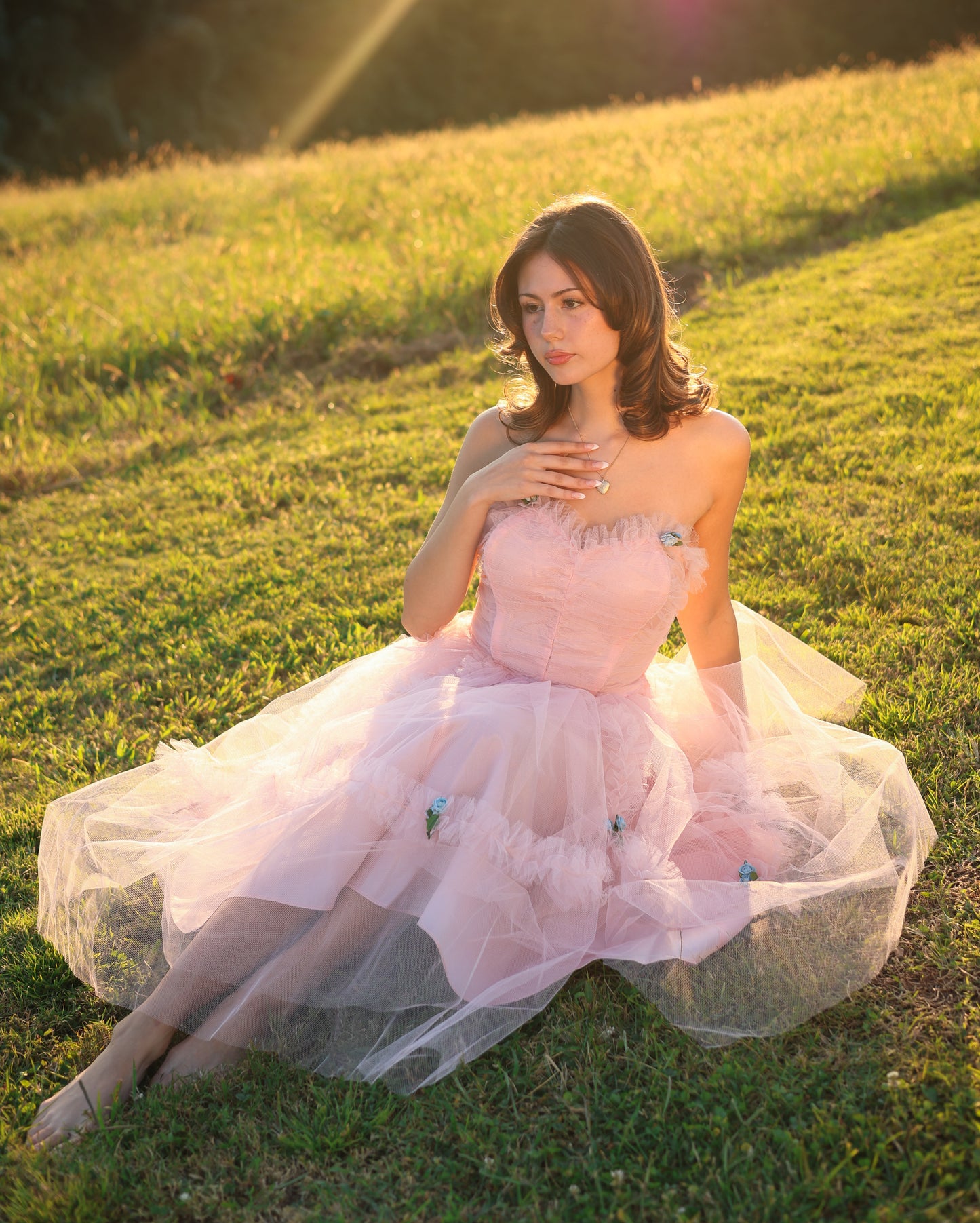 Vintage 1950s Pastel Pink Tulle Cupcake Gown