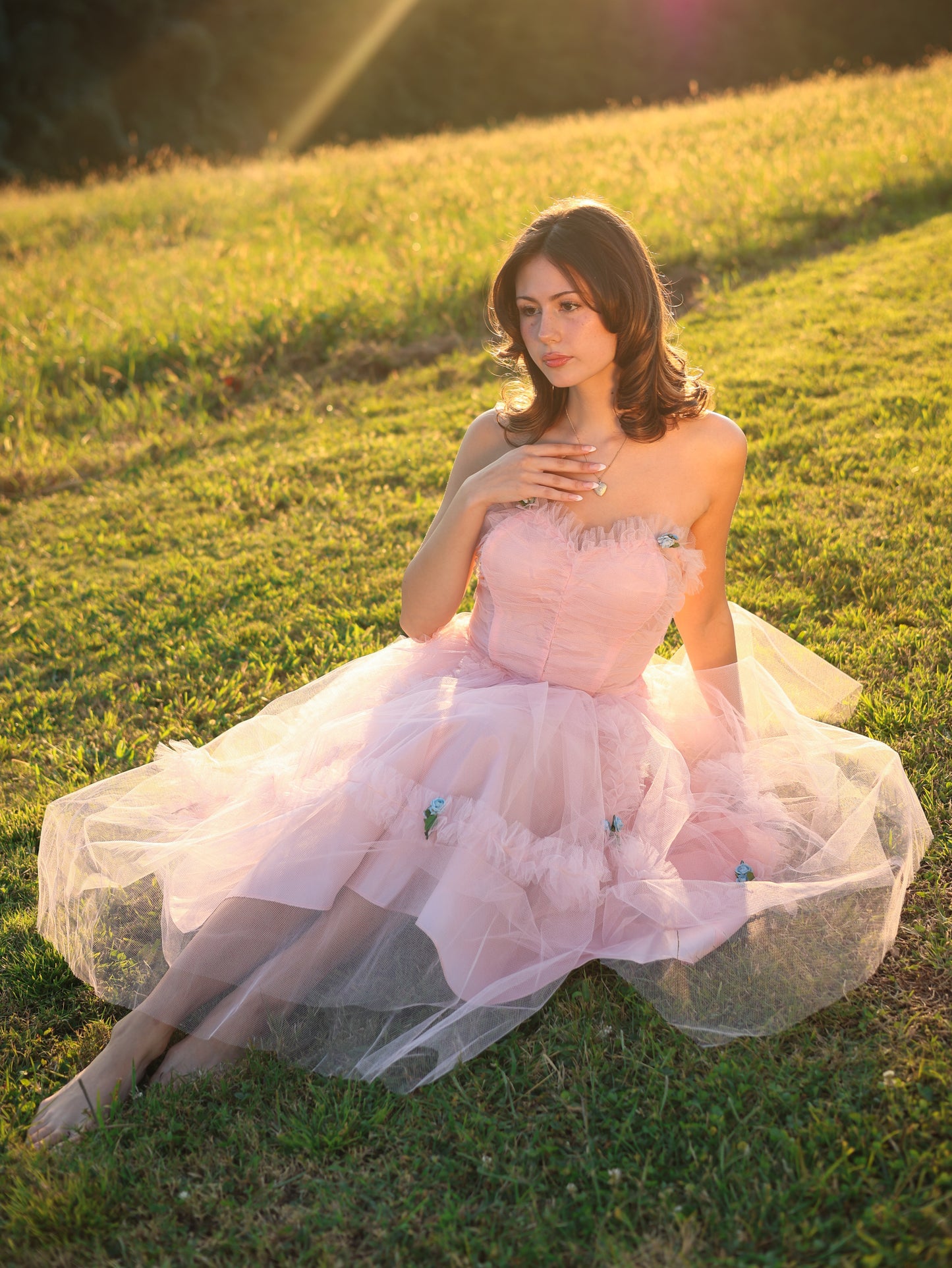 Vintage 1950s Pastel Pink Tulle Cupcake Gown