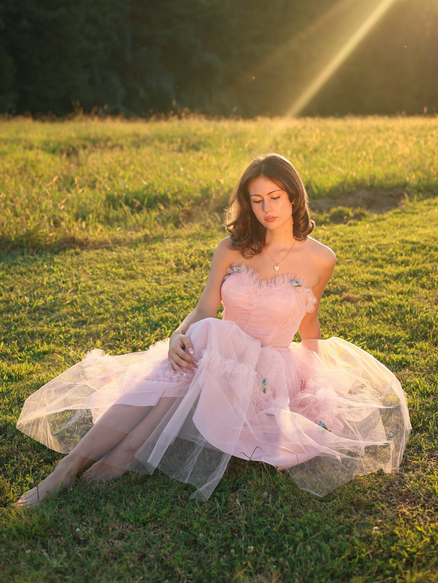 Vintage 1950s Pastel Pink Tulle Cupcake Gown