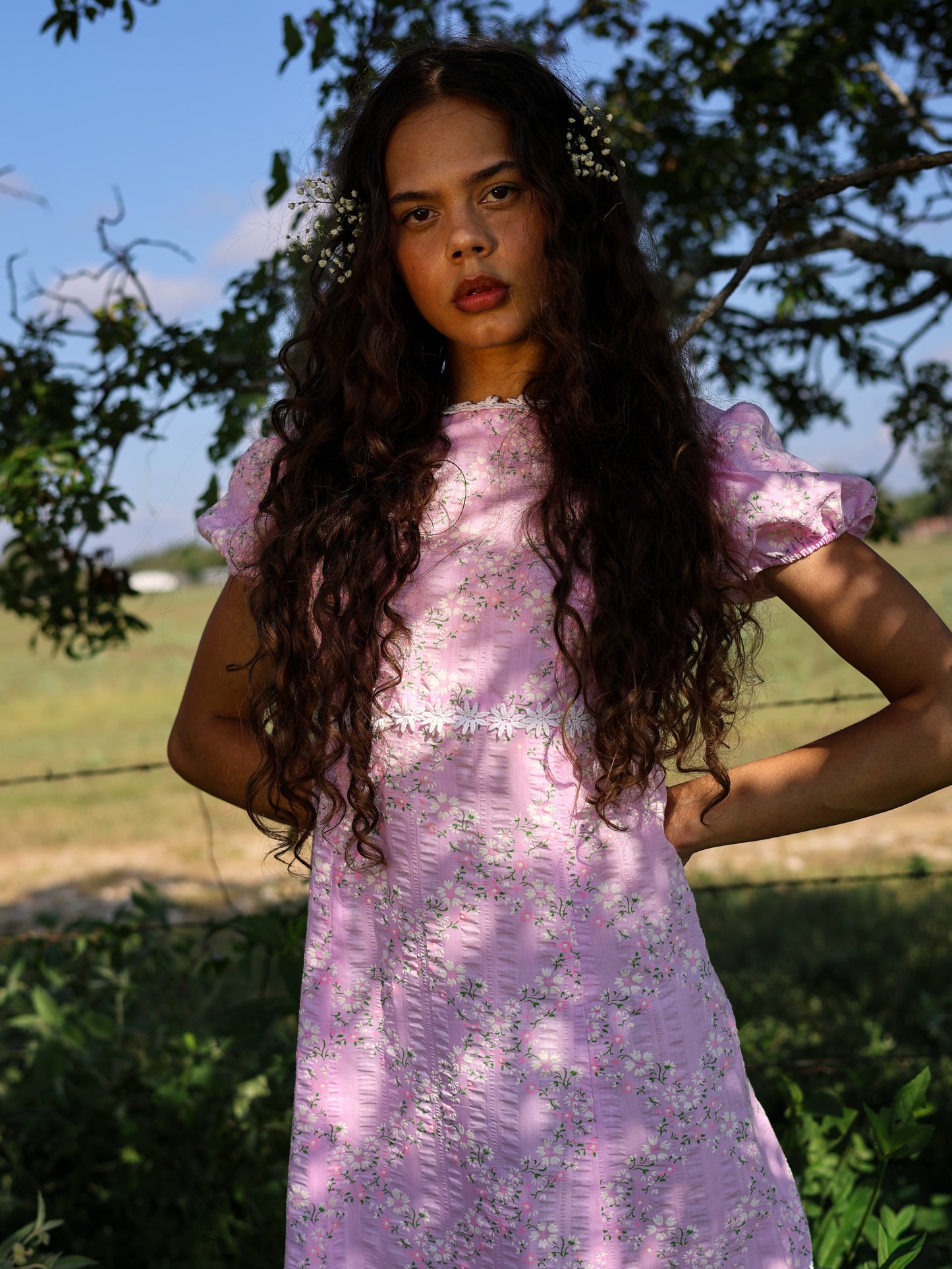 1960s Pink Floral Mod Mini Dress Puff Sleeve Babydoll GoGo Barbiecore