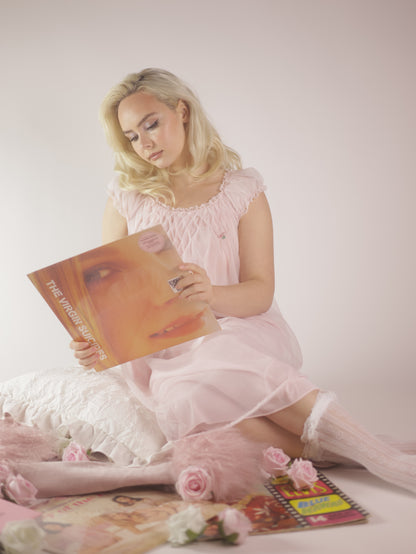 1950s Pink Sheer Babydoll Nightgown