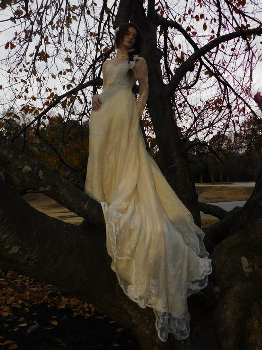 1960s Ivory Wedding Dress