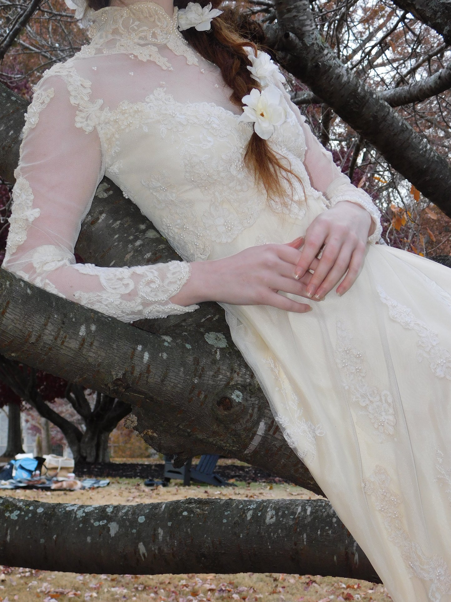 1960s Ivory Wedding Dress