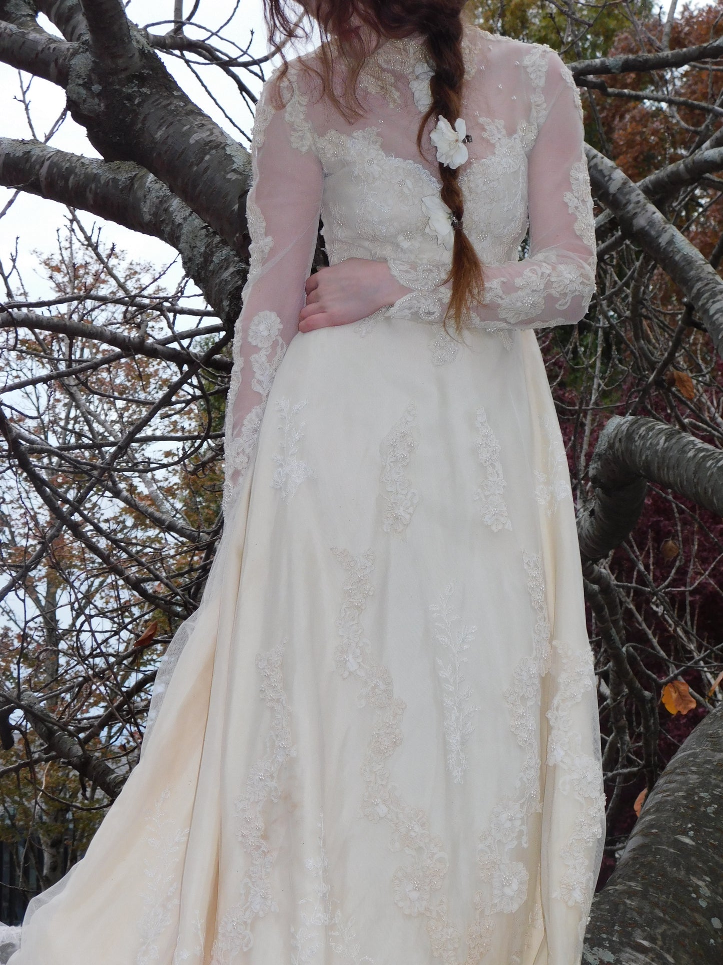 1960s Ivory Wedding Dress