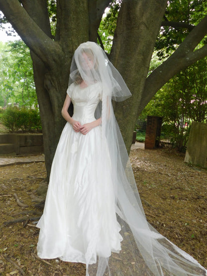 1950s Silk Wedding Dress