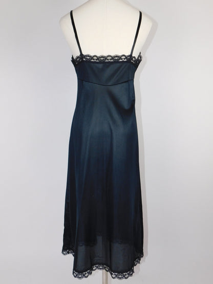 Vintage 90s Black Slip Dress