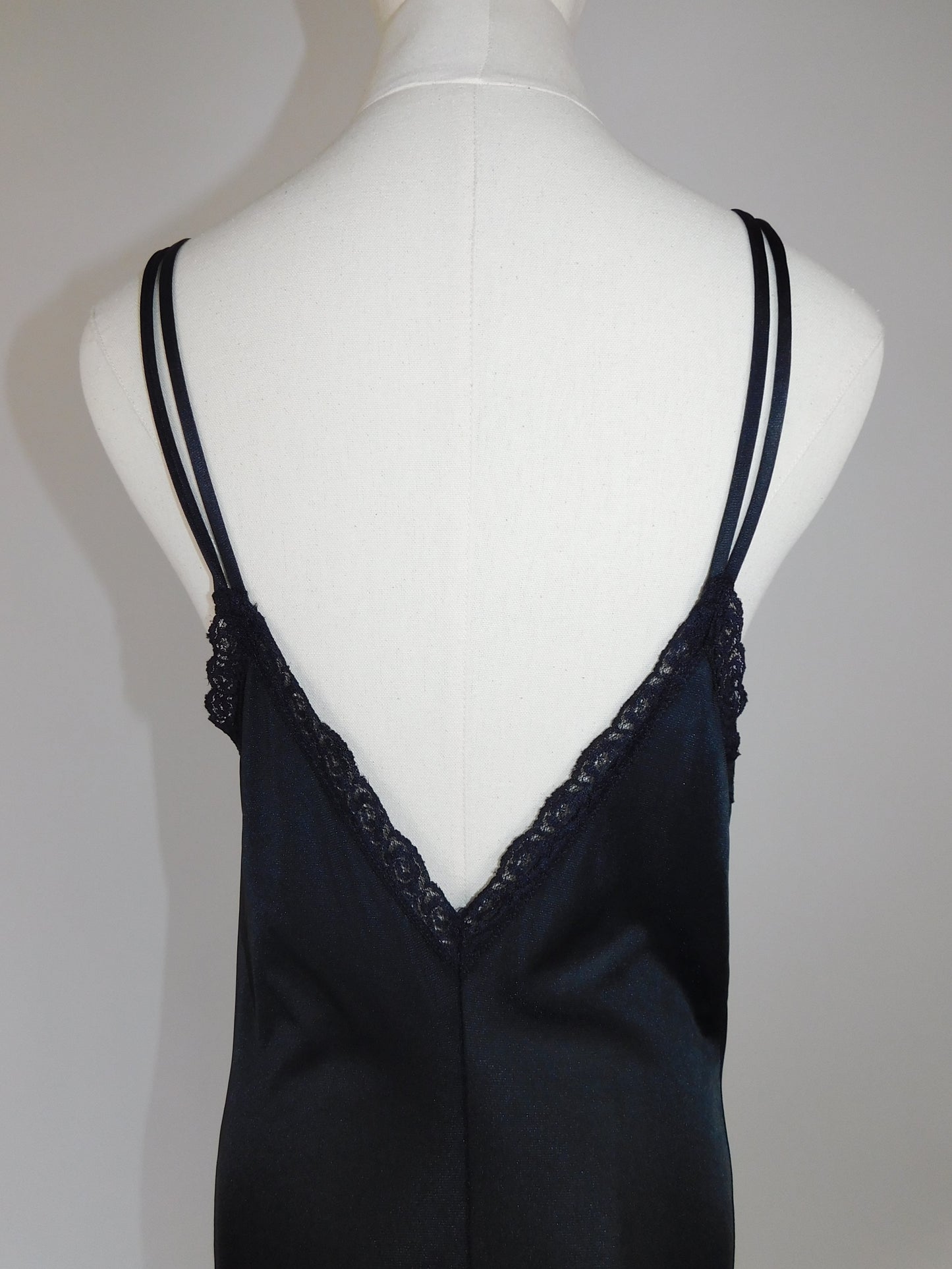 Old Hollywood Silky Nylon & Lace Nightgown