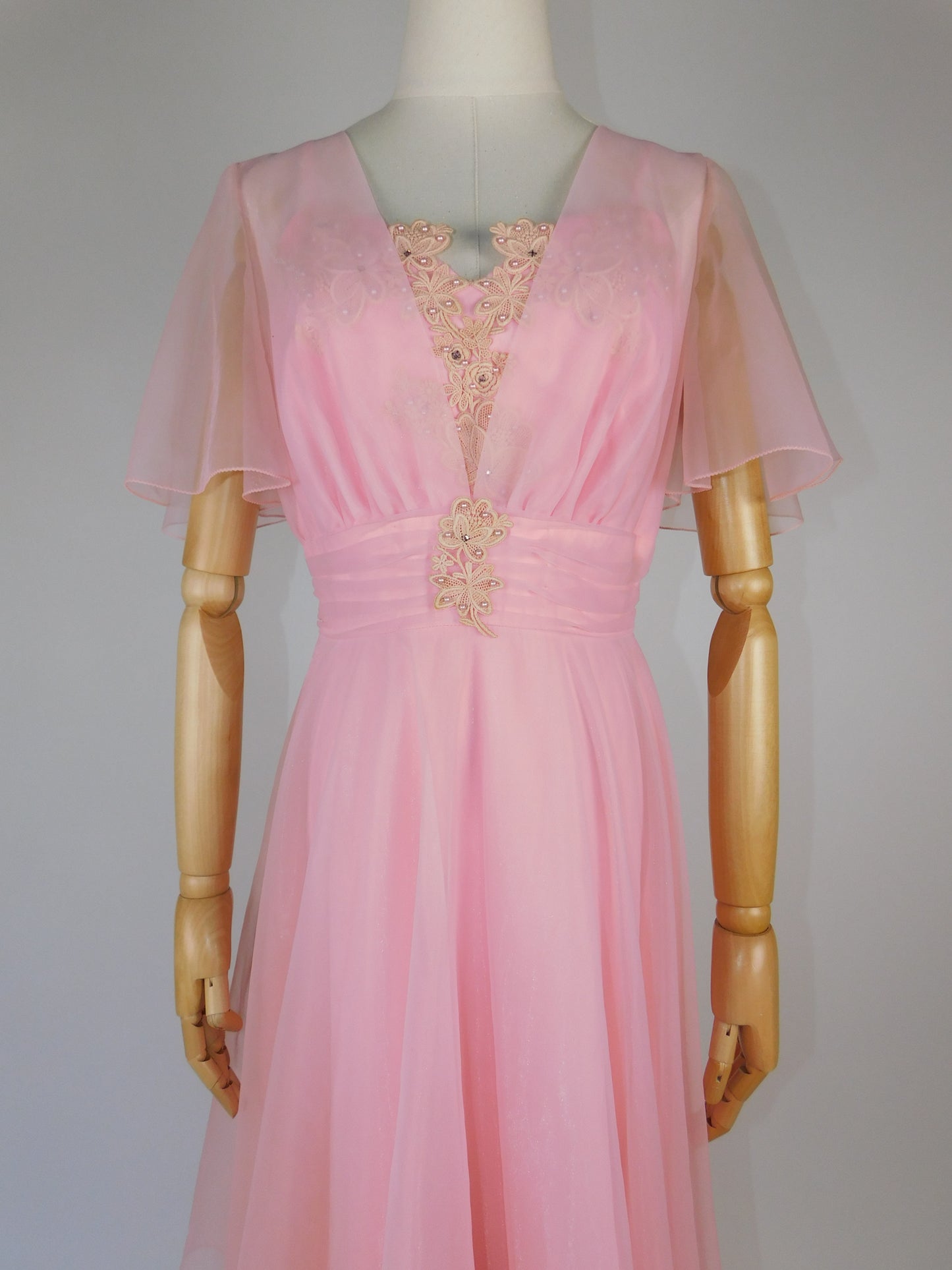 1960s Pink Maxi Dress