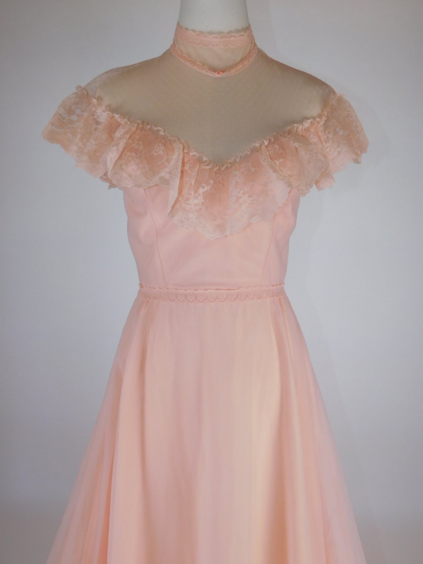 1970s Salmon Princess Dress