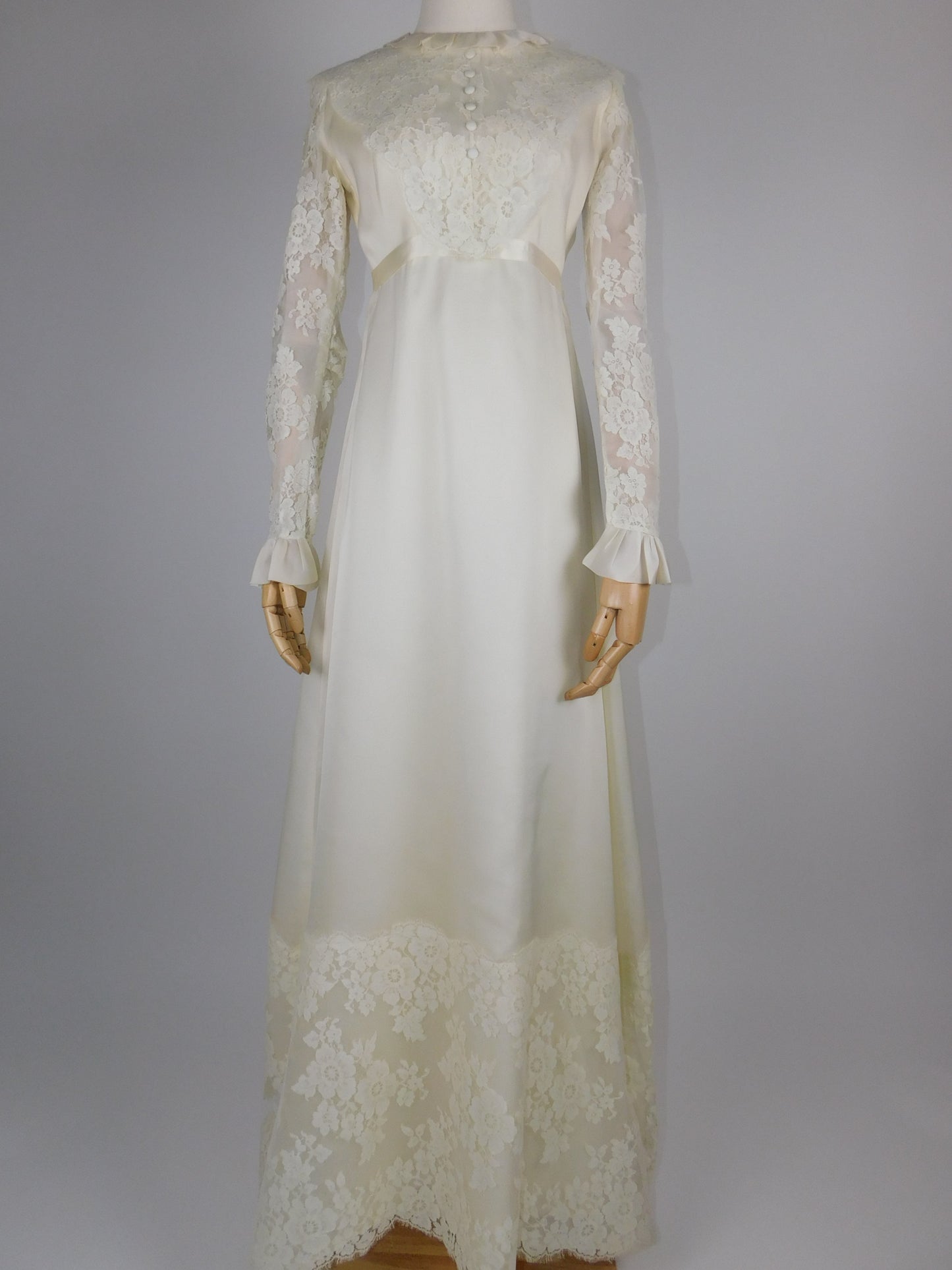 1960s Edwardian Style Wedding Dress