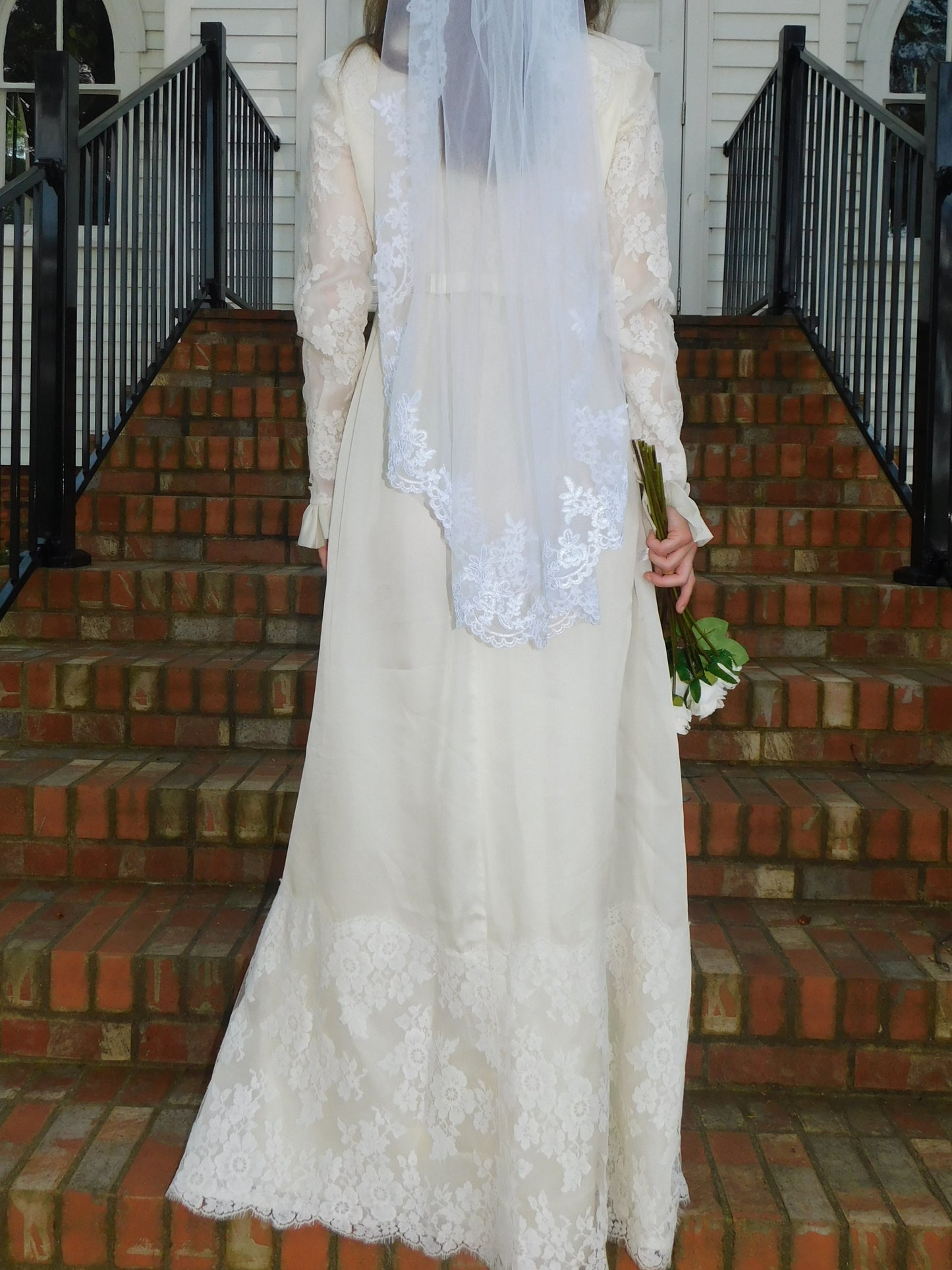 1960s Edwardian Style Wedding Dress