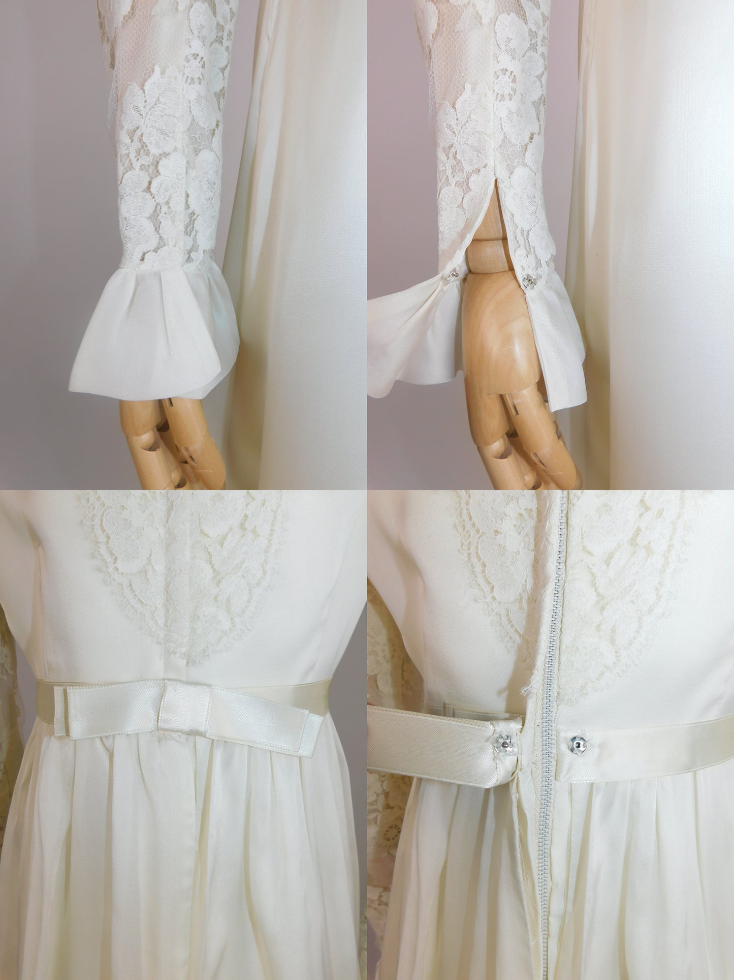 1960s Edwardian Style Wedding Dress