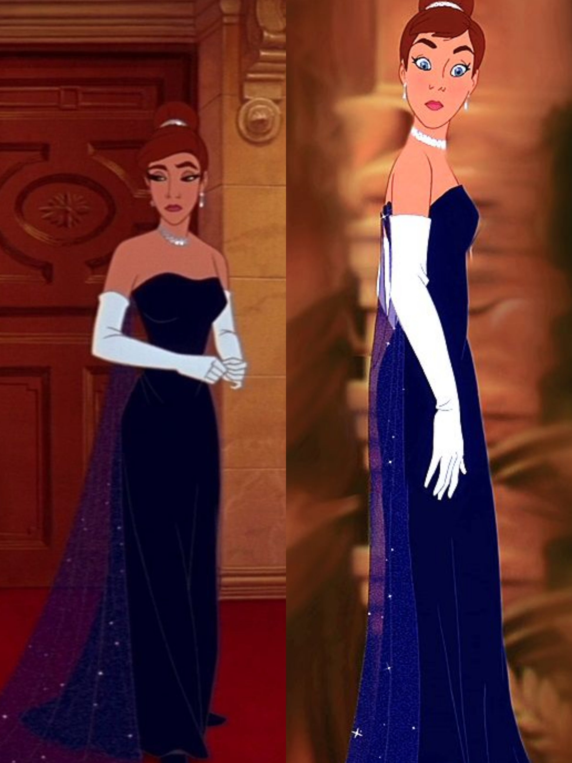 Vintage Andretta Donatello Strapless Beaded Evening Gown With Slit silkinly Vintage Andretta Donatello Strapless Beaded Evening Gown With Slit silkinly