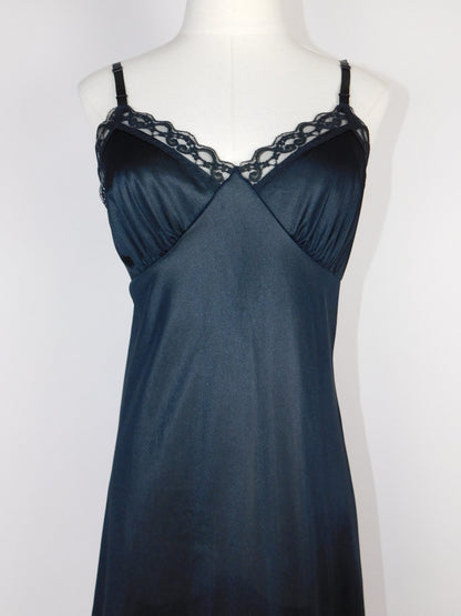 Vintage 90s Black Slip Dress