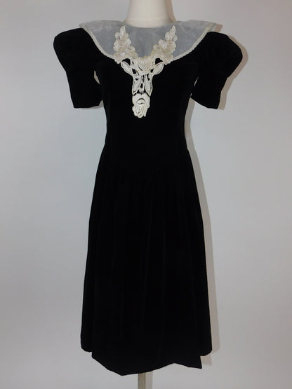 Vintage Velvet and Silk Dress
