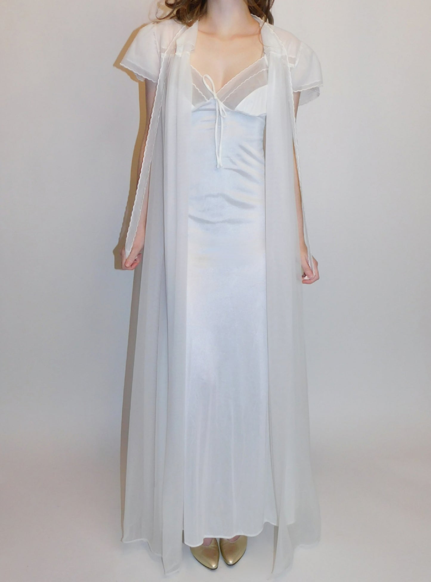 Vintage Val Mode Bridal Peignoir and Nightgown Set