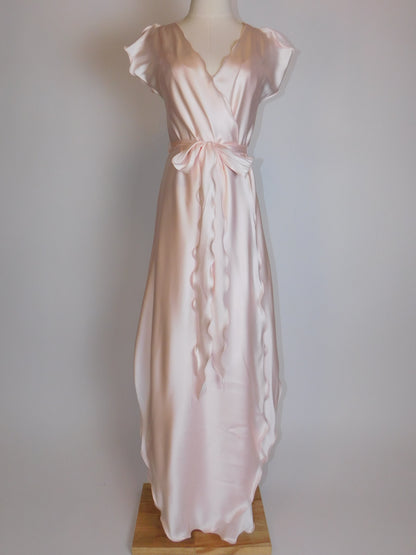Georgette Trabolsi Silky Pink Peignoir and Nightgown Set