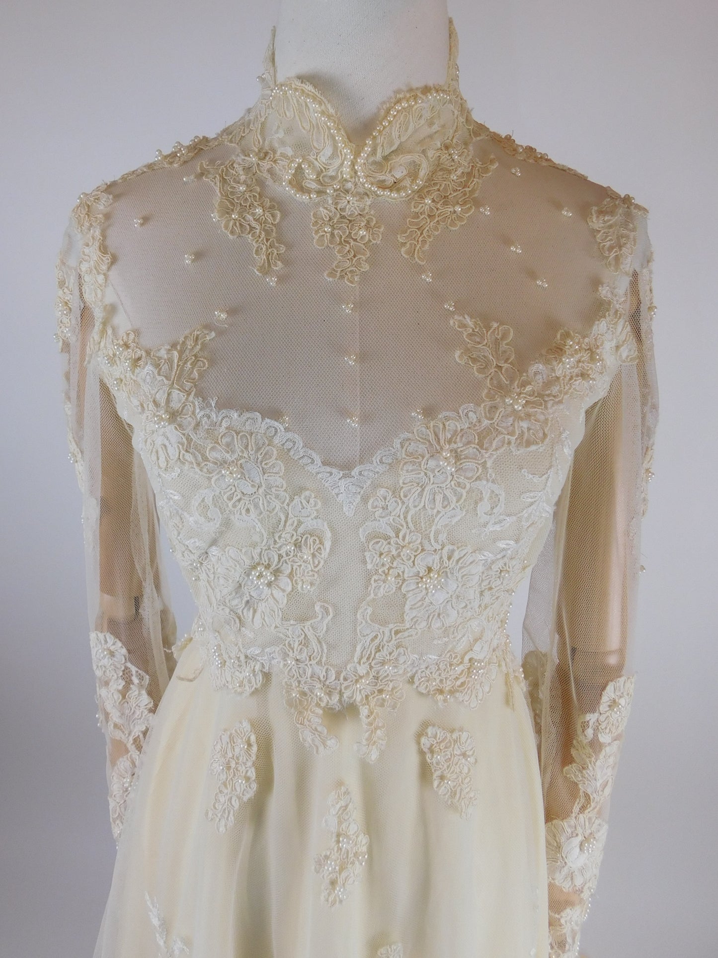 1960s Ivory Wedding Dress