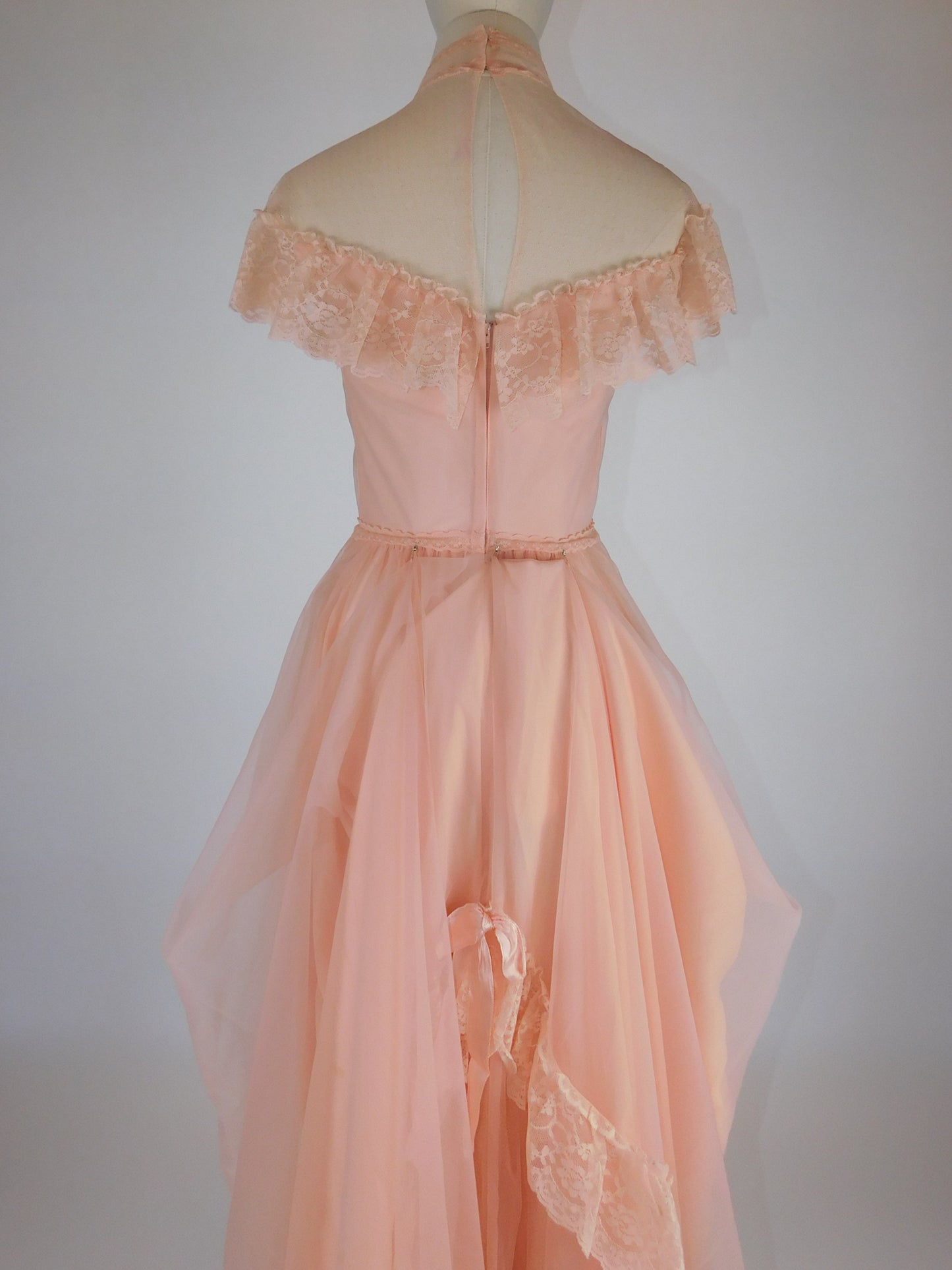 1970s Salmon Princess Dress