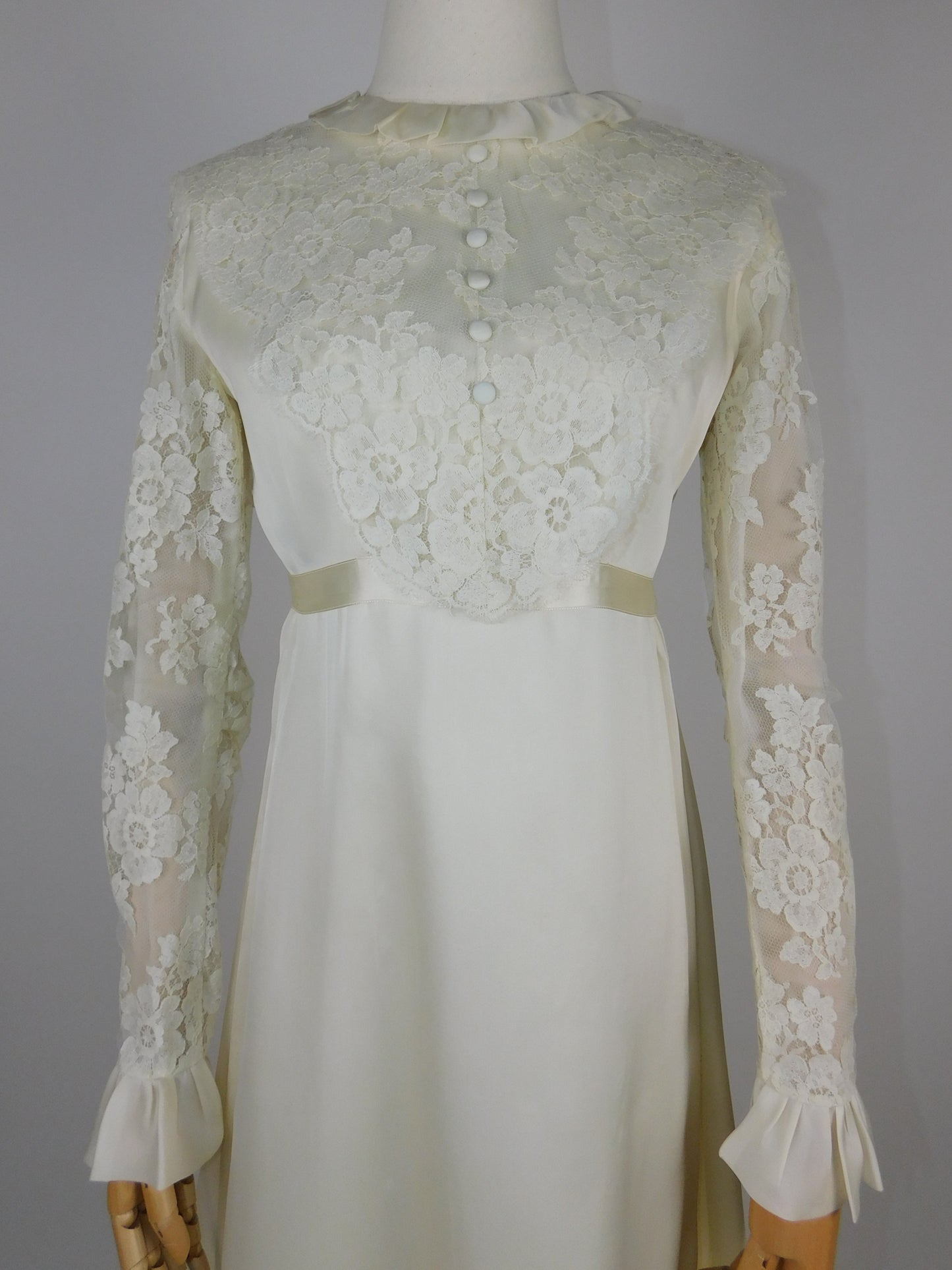 1960s Edwardian Style Wedding Dress