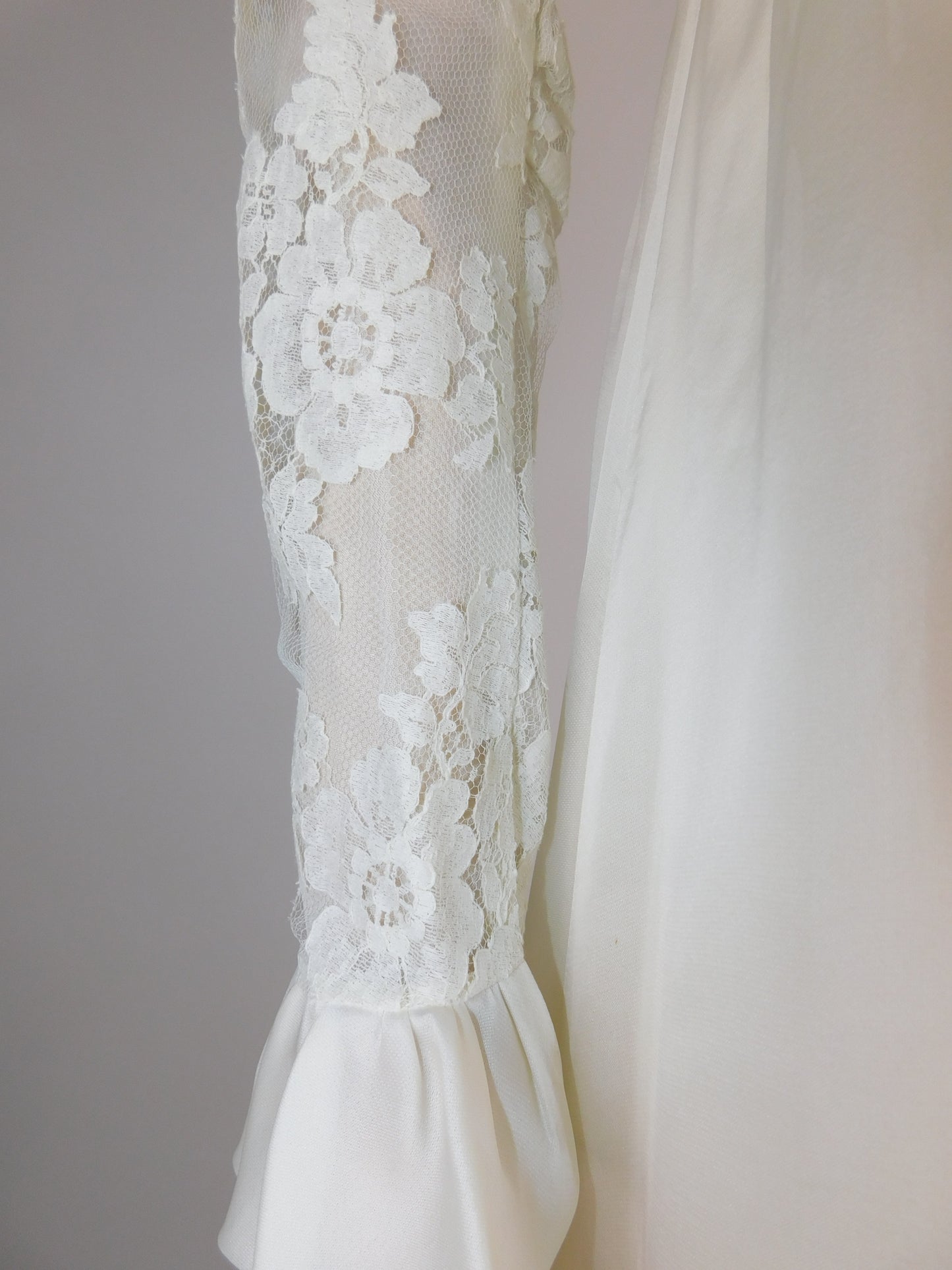 1960s Edwardian Style Wedding Dress