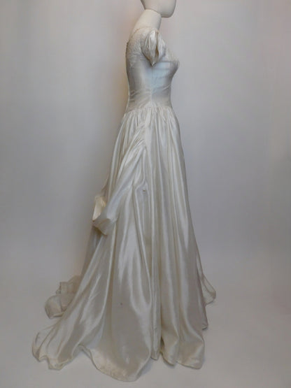1950s Silk Wedding Dress