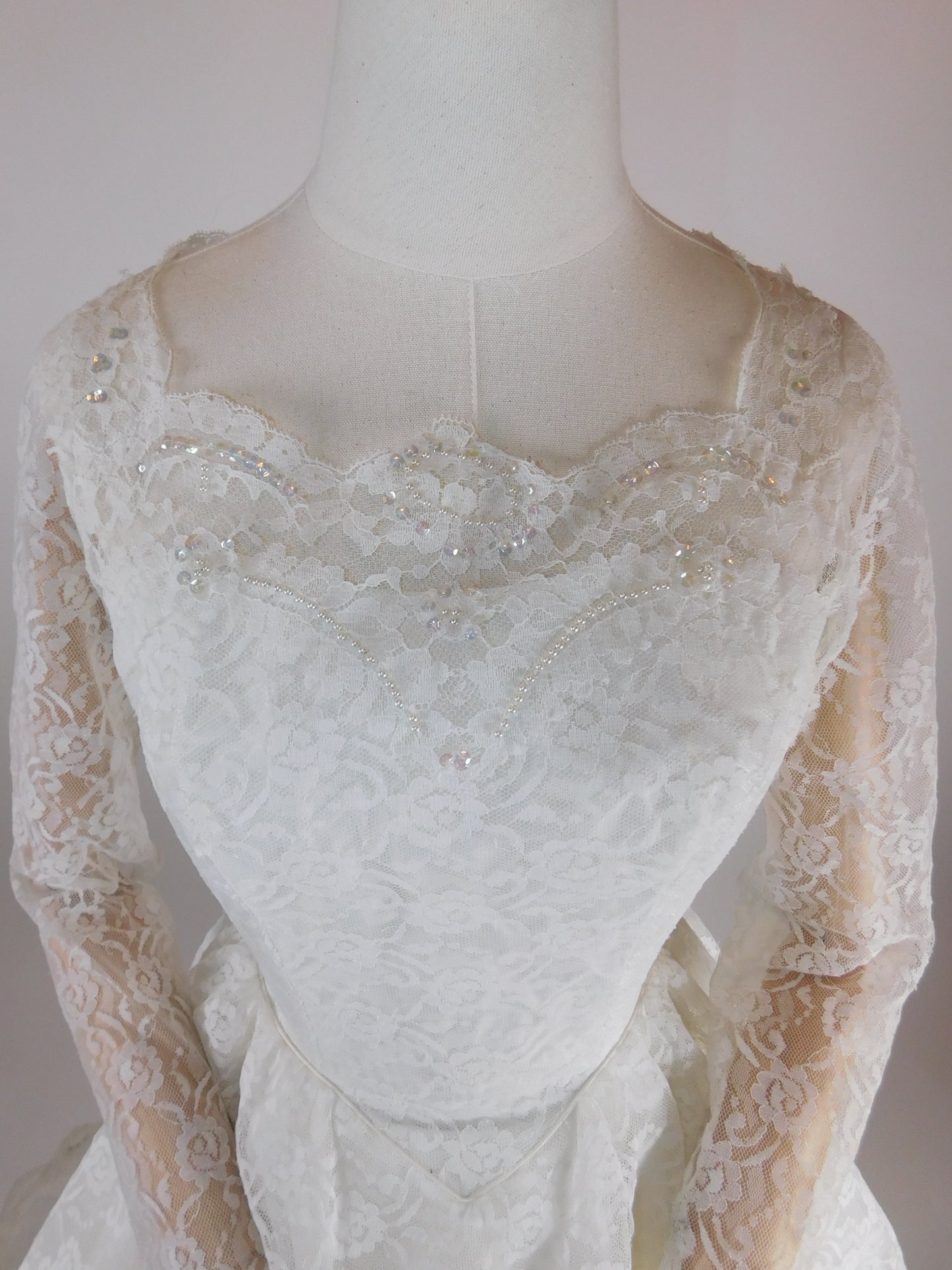 1950s Lace Wedding Dress