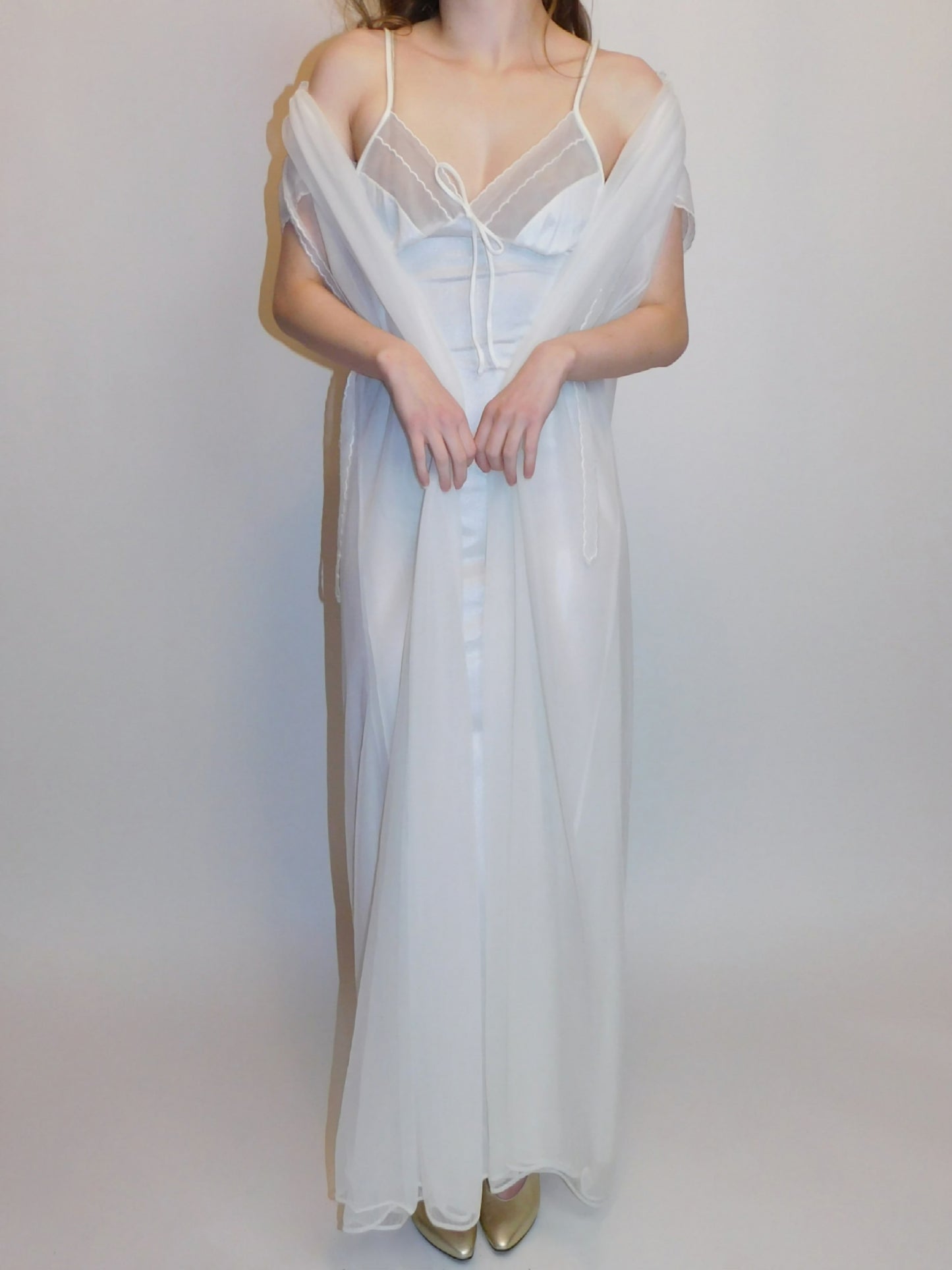 Vintage Val Mode Bridal Peignoir and Nightgown Set