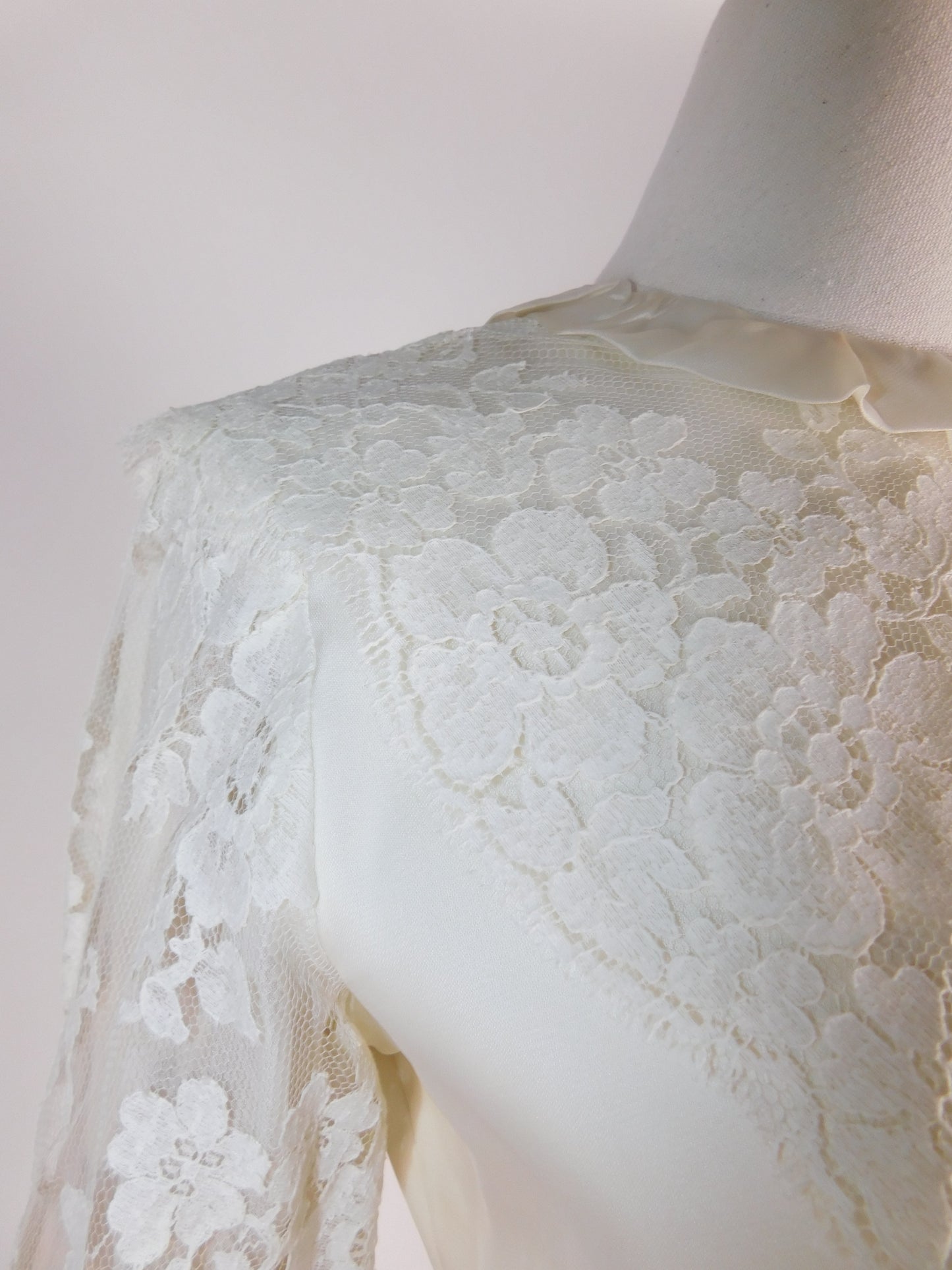 1960s Edwardian Style Wedding Dress